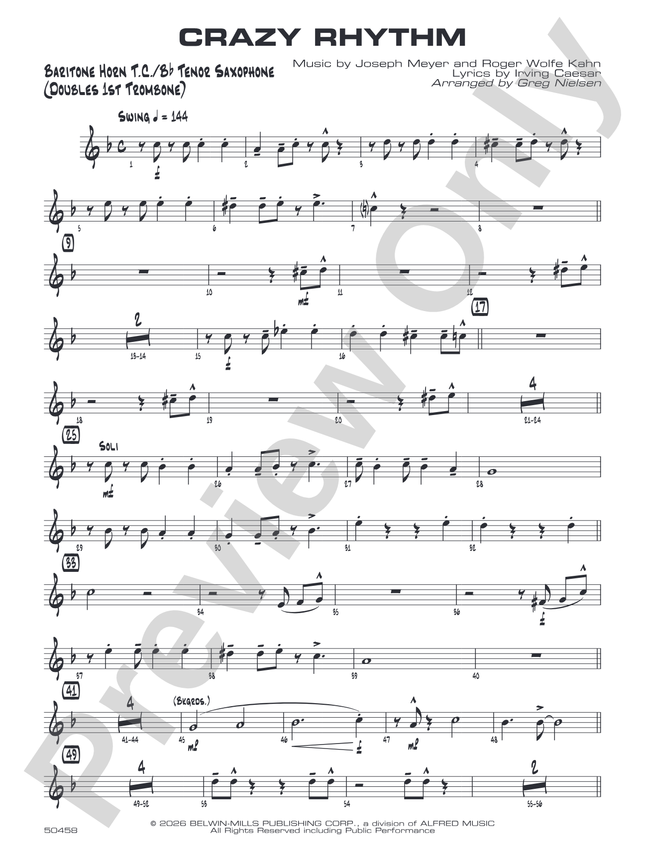 Crazy Rhythm: Baritone T.C.