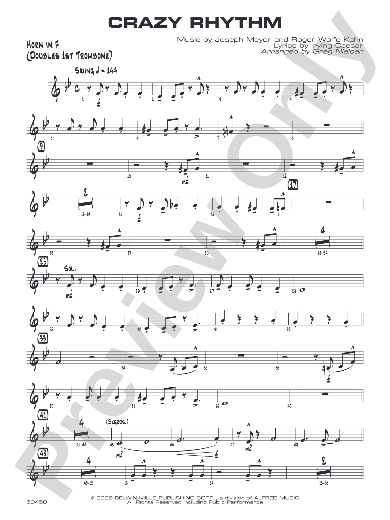 Crazy Rhythm: 1st F Horn