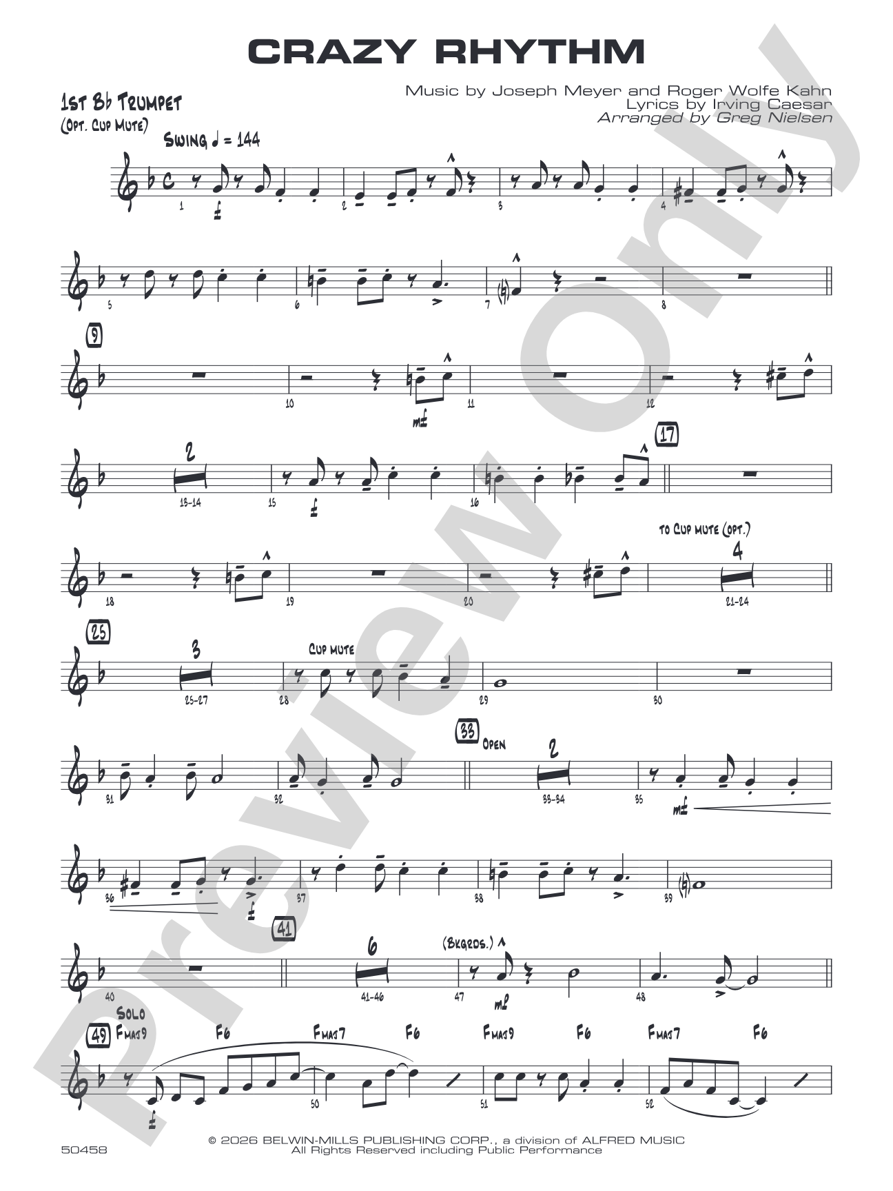 Crazy Rhythm: 1st B-flat Trumpet