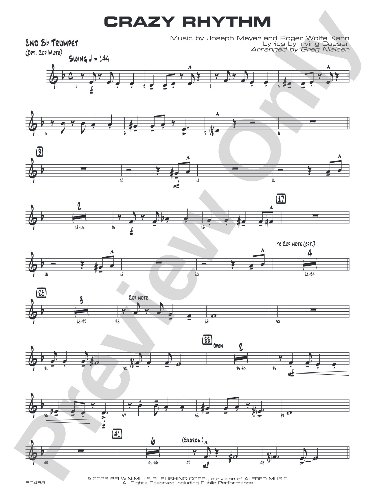 Crazy Rhythm: 2nd B-flat Trumpet