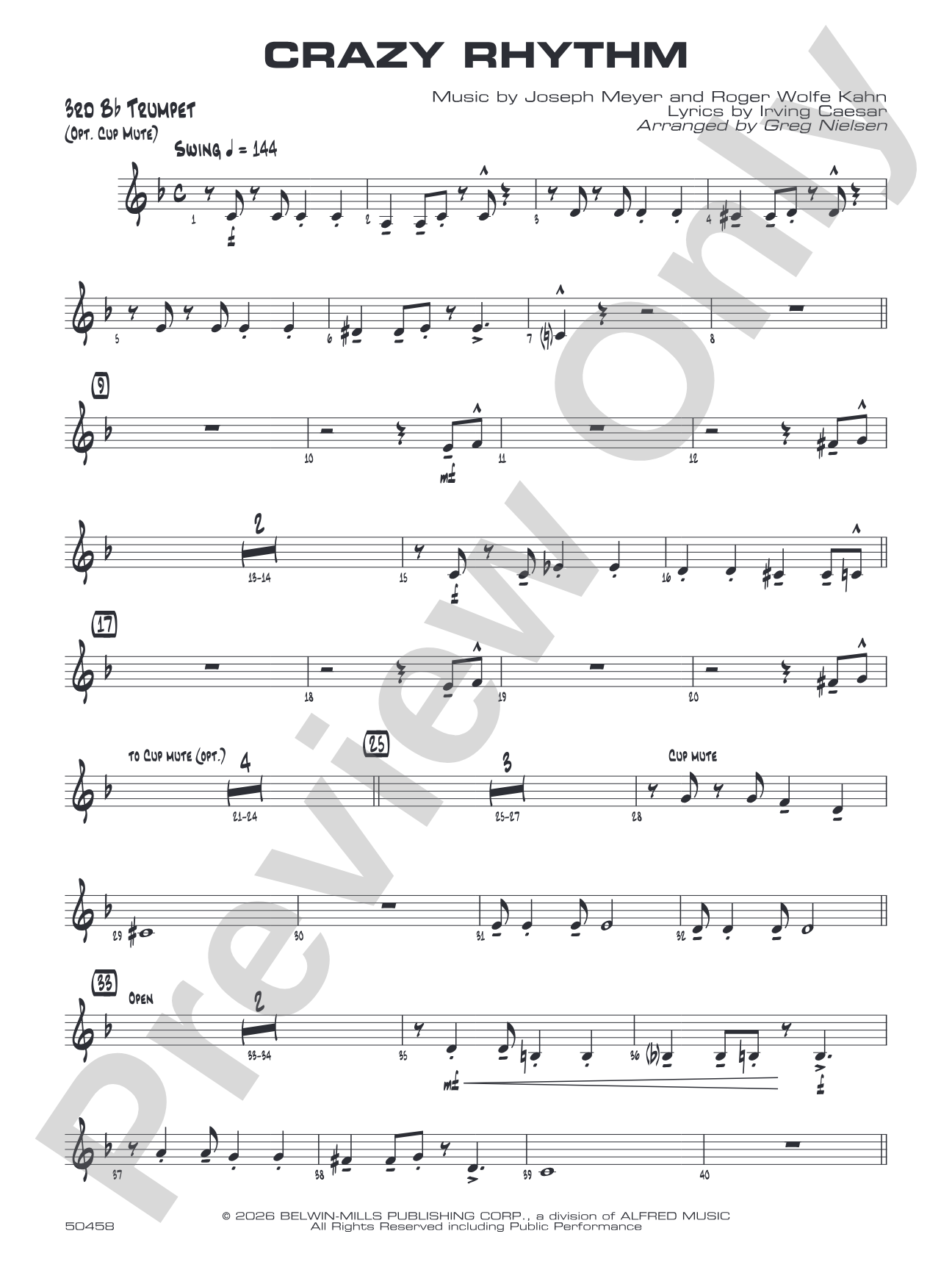 Crazy Rhythm: 3rd B-flat Trumpet
