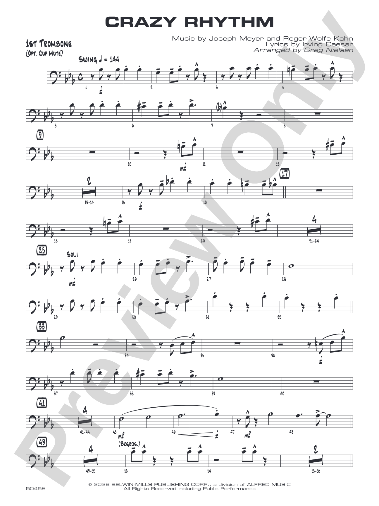 Crazy Rhythm: 1st Trombone