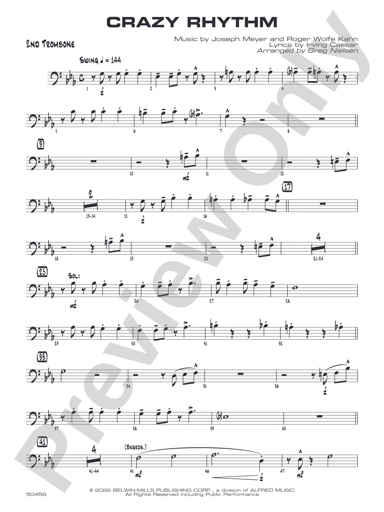 Crazy Rhythm: 2nd Trombone