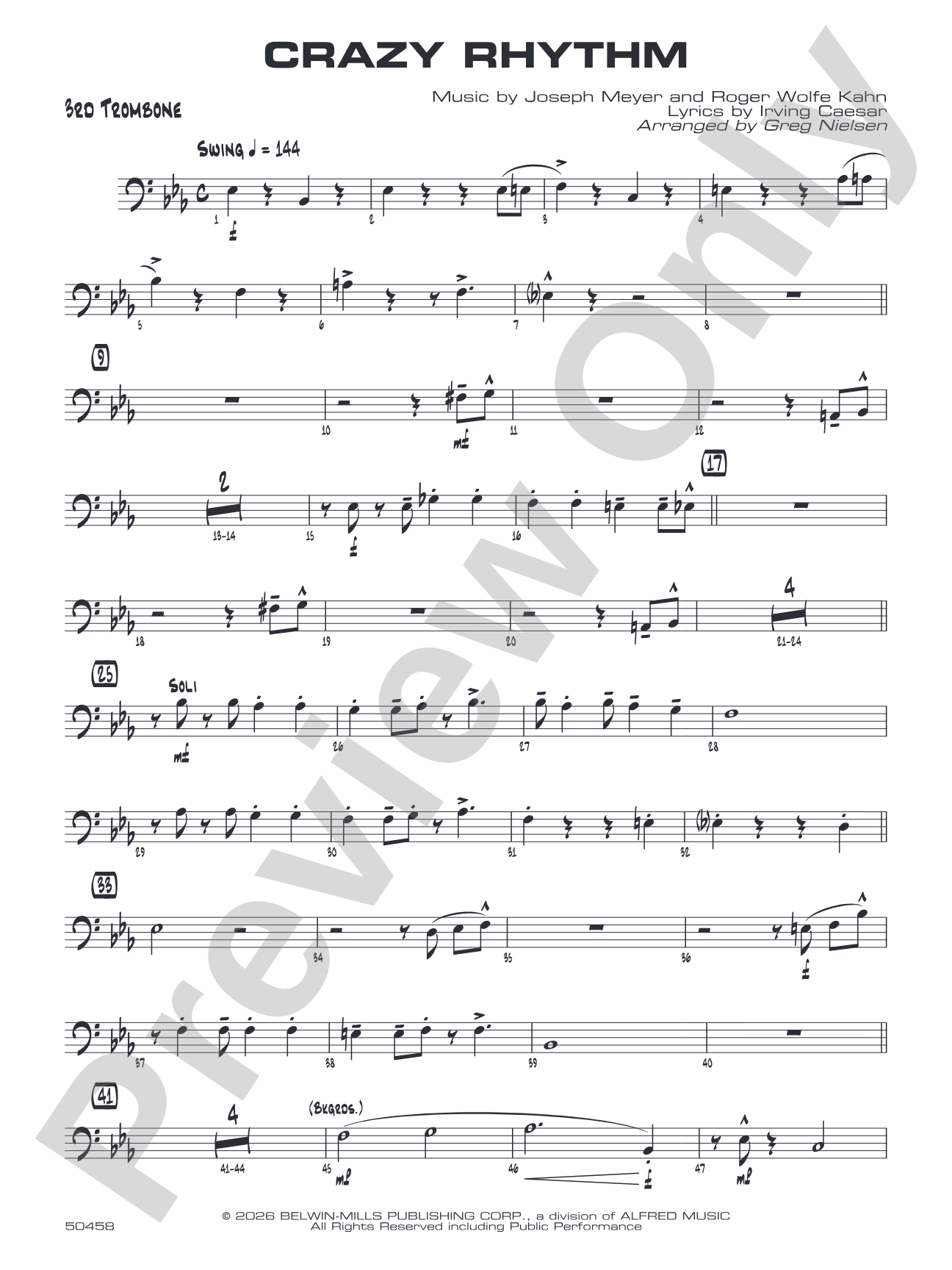 Crazy Rhythm: 3rd Trombone