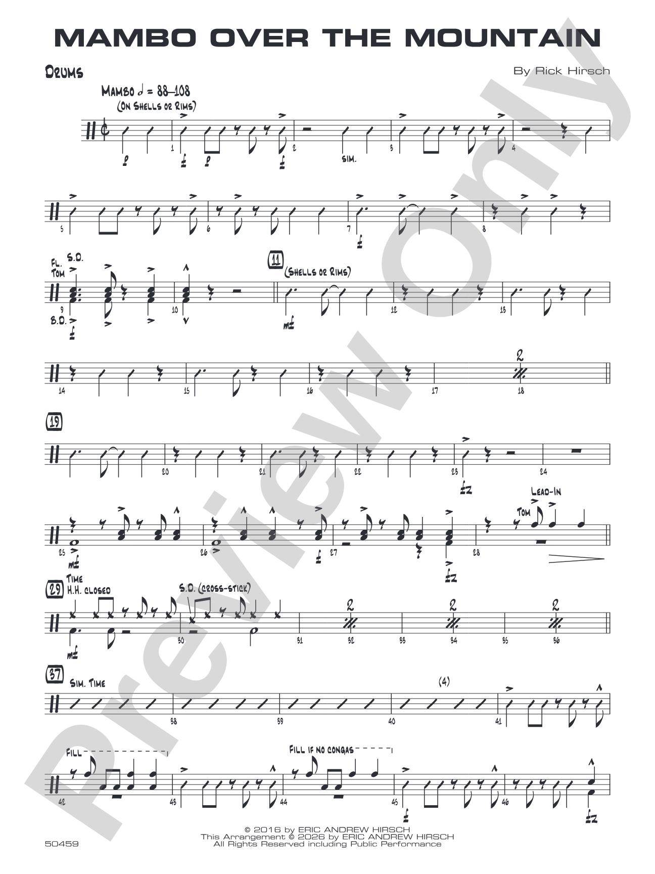 Mambo Over the Mountain: Drums