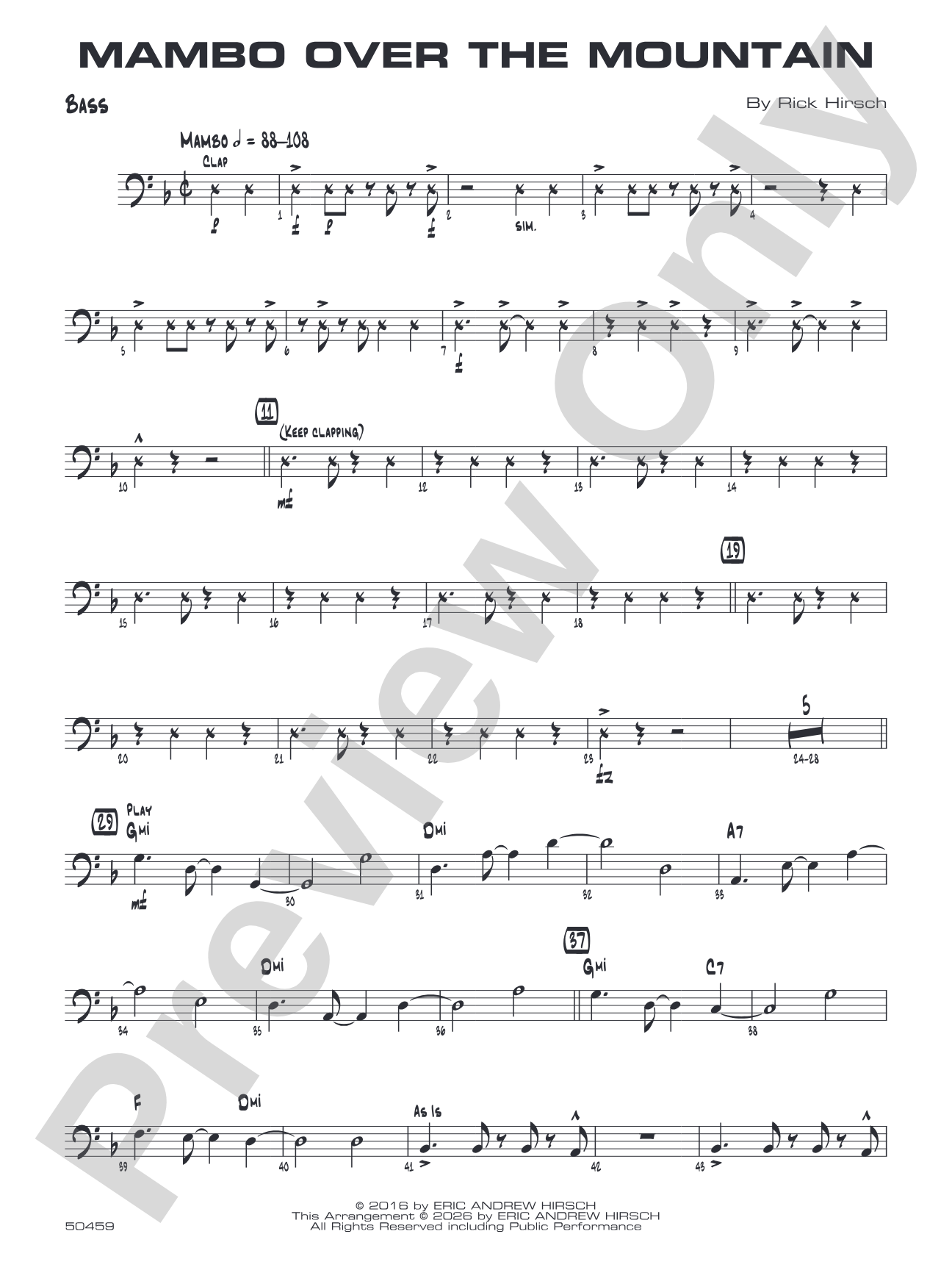Mambo Over the Mountain: String Bass