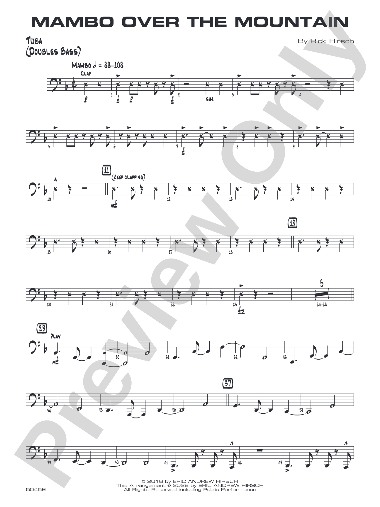 Mambo Over the Mountain: Tuba