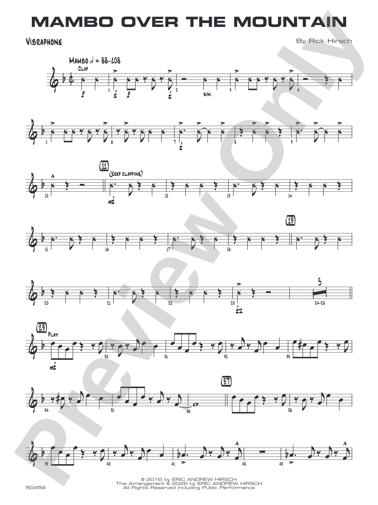 Mambo Over the Mountain: Vibraphone