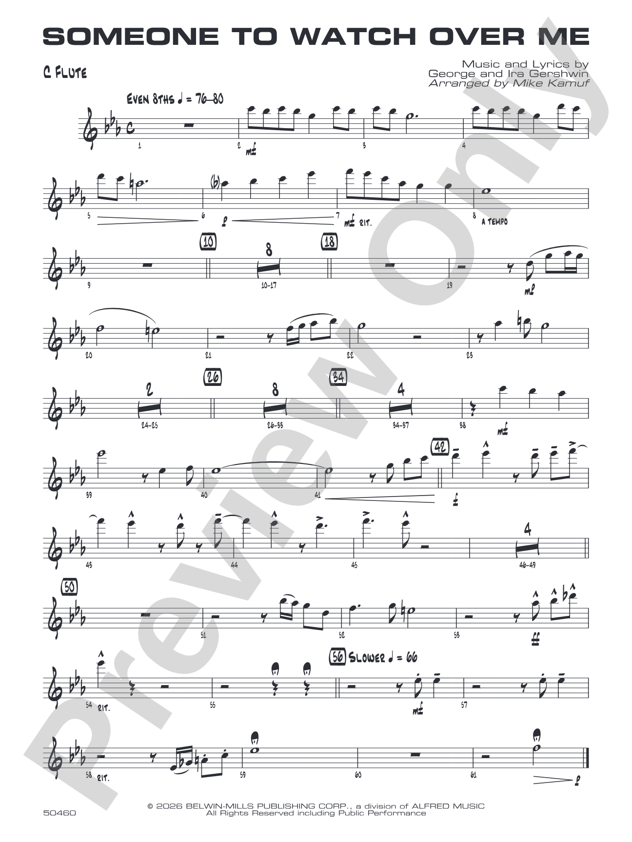 Someone to Watch Over Me: Flute