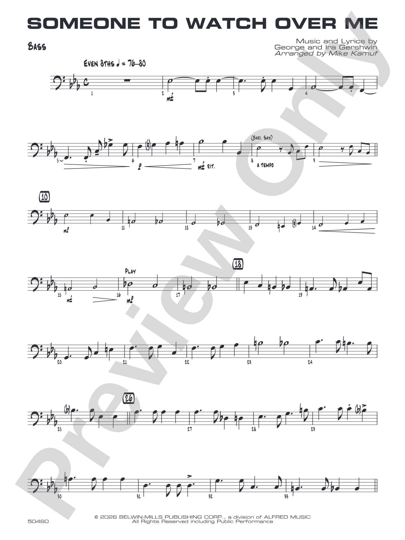 Someone to Watch Over Me: String Bass