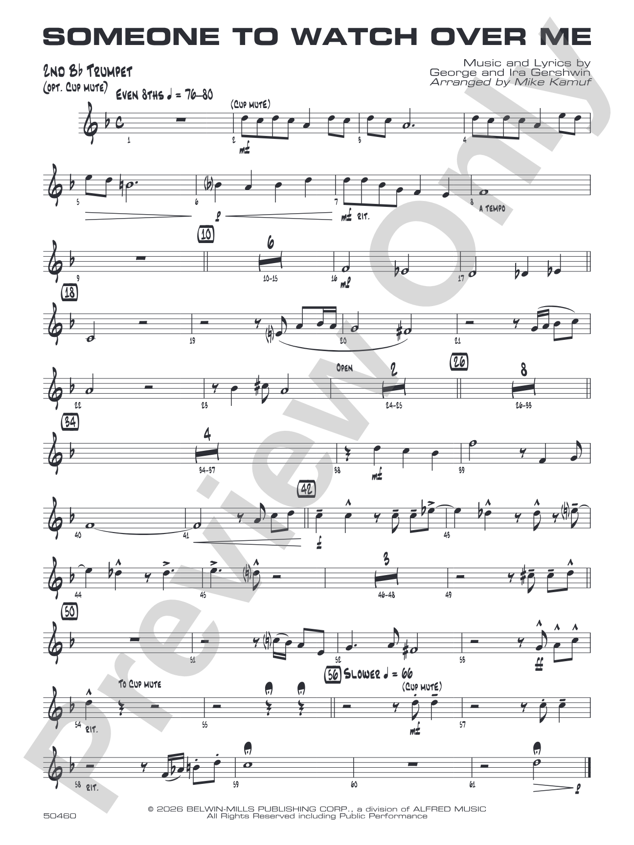 Someone to Watch Over Me: 2nd B-flat Trumpet