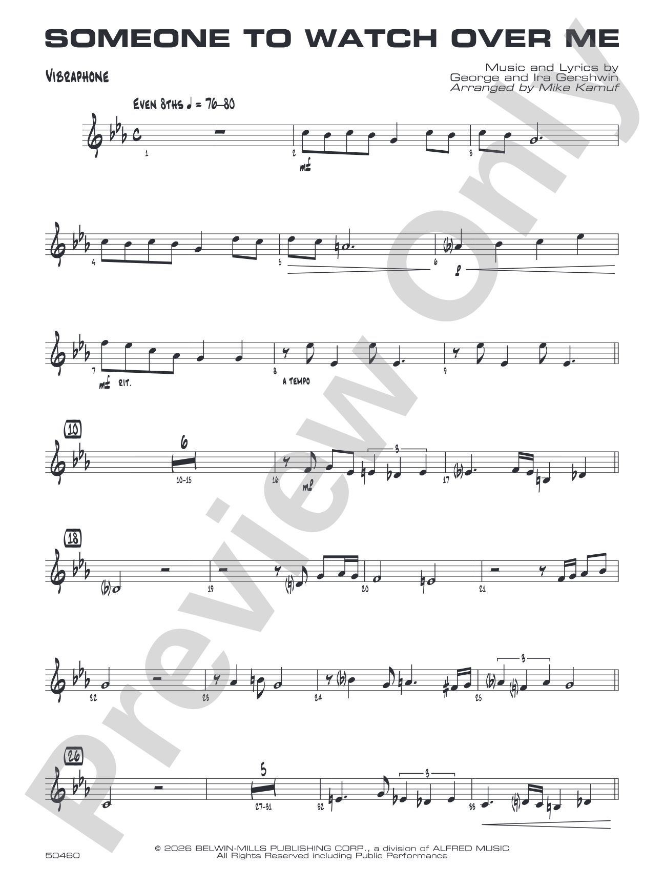 Someone to Watch Over Me: Vibraphone