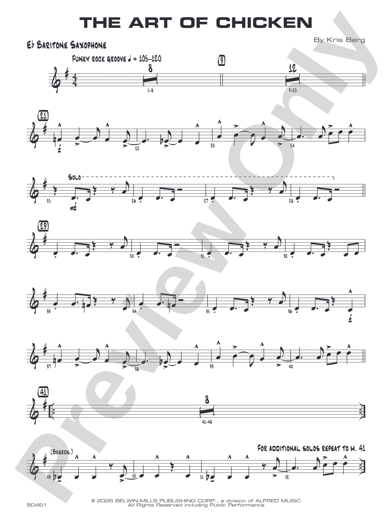 The Art of Chicken: E-flat Baritone Saxophone