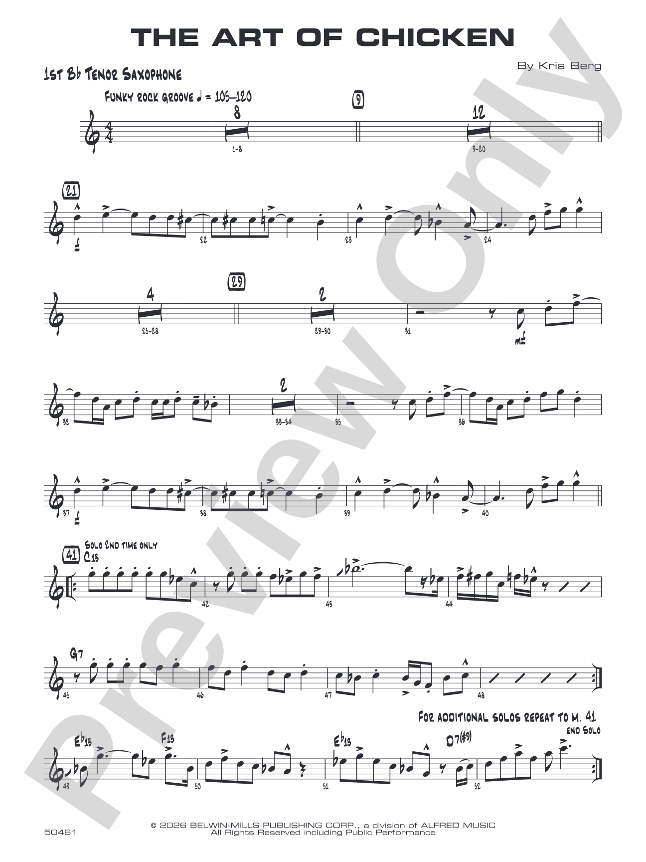 The Art of Chicken: B-flat Tenor Saxophone