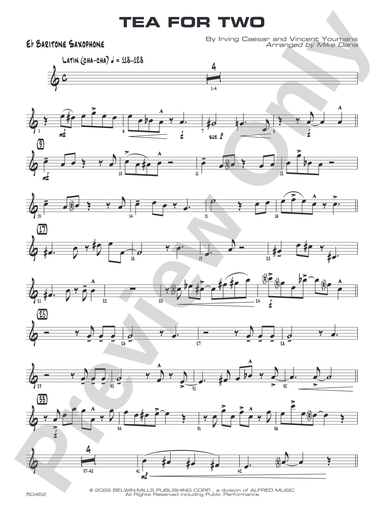 Tea for Two: E-flat Baritone Saxophone