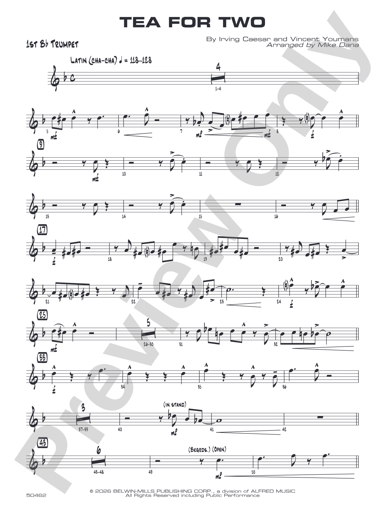 Tea for Two: 1st B-flat Trumpet