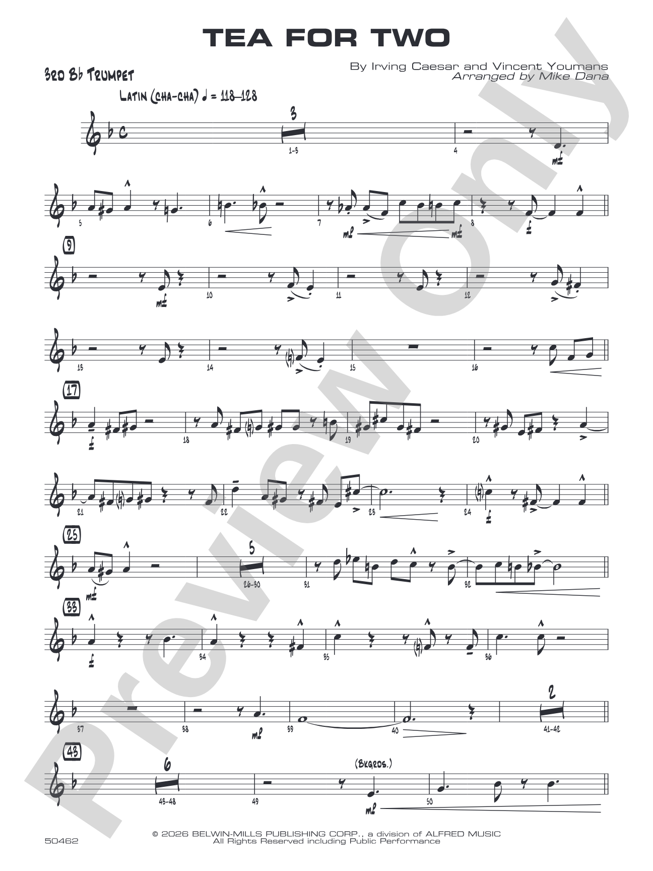 Tea for Two: 3rd B-flat Trumpet