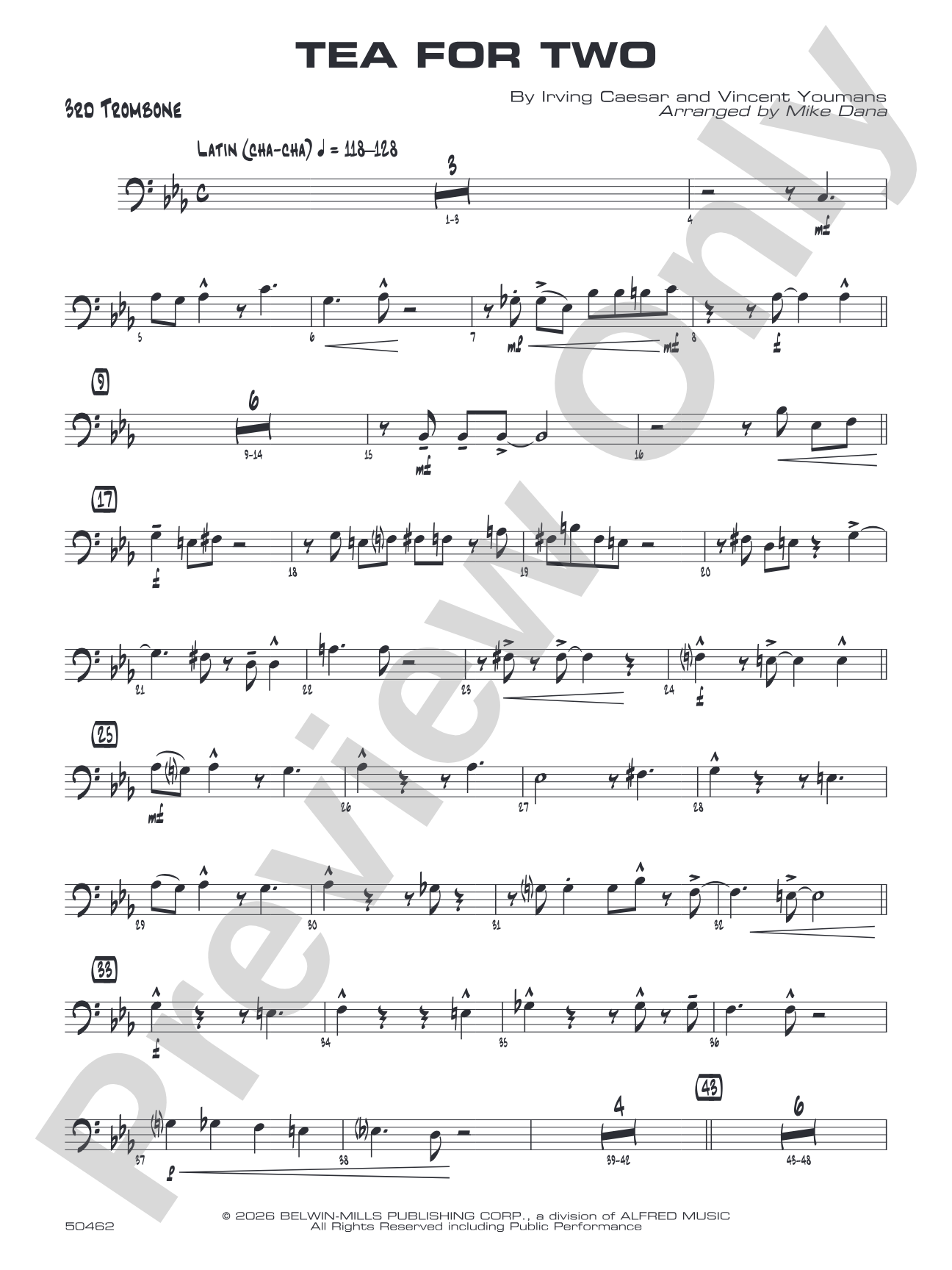 Tea for Two: 3rd Trombone