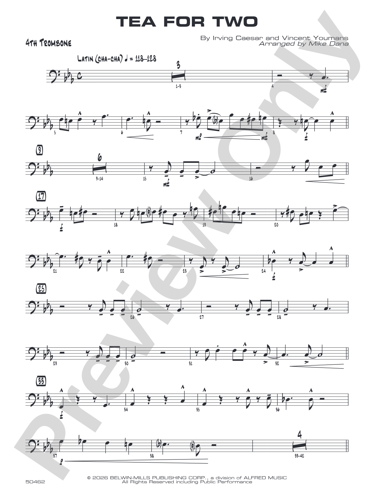 Tea for Two: 4th Trombone