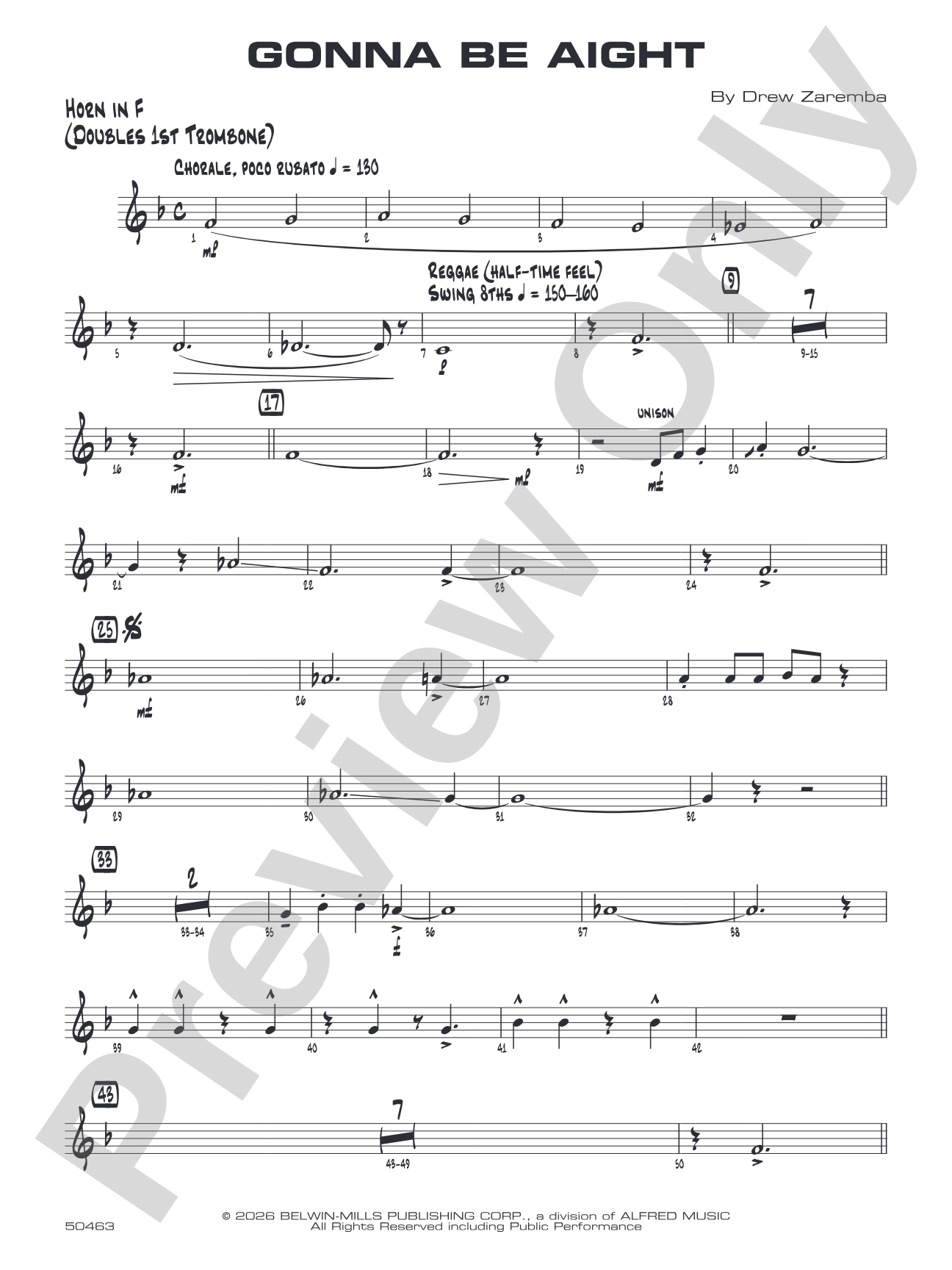 Gonna Be Aight: 1st F Horn