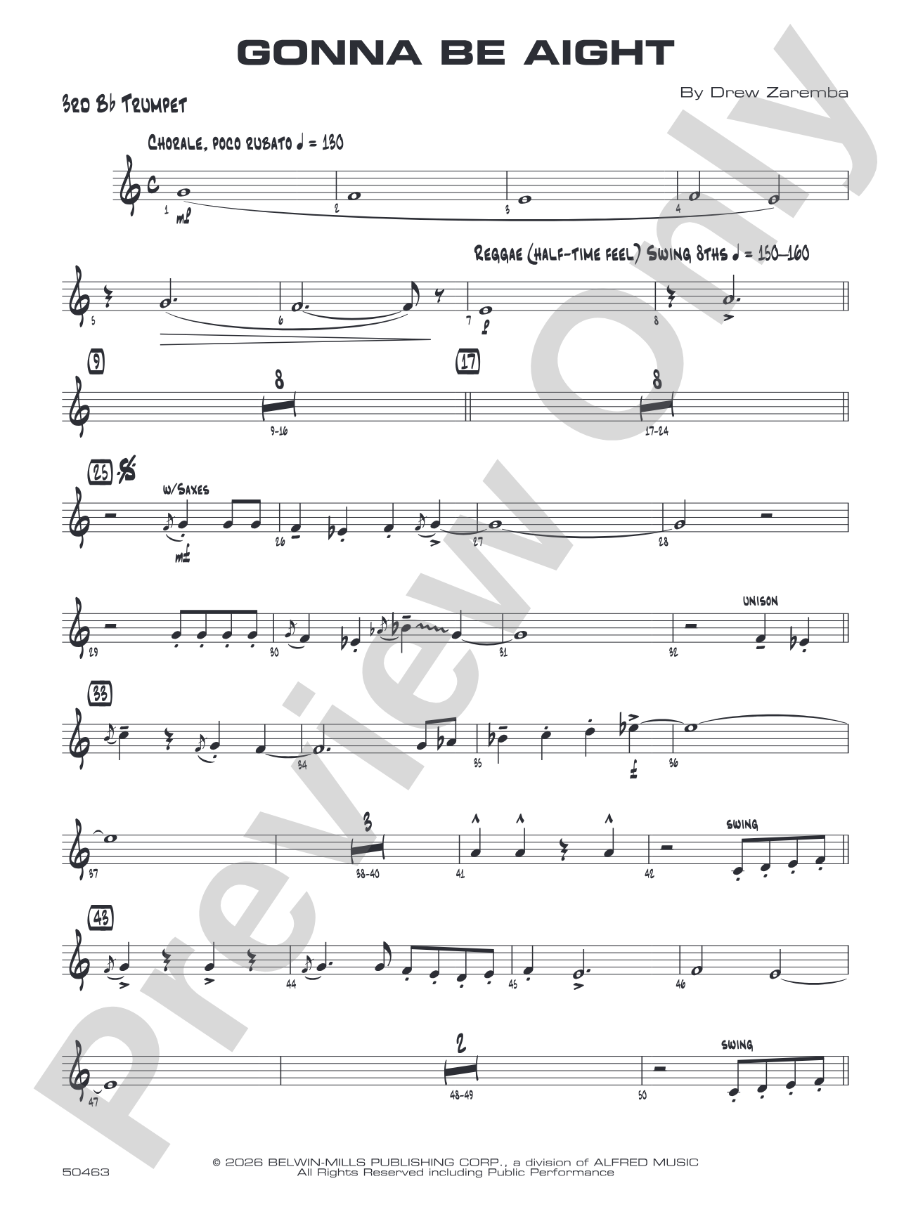 Gonna Be Aight: 3rd B-flat Trumpet