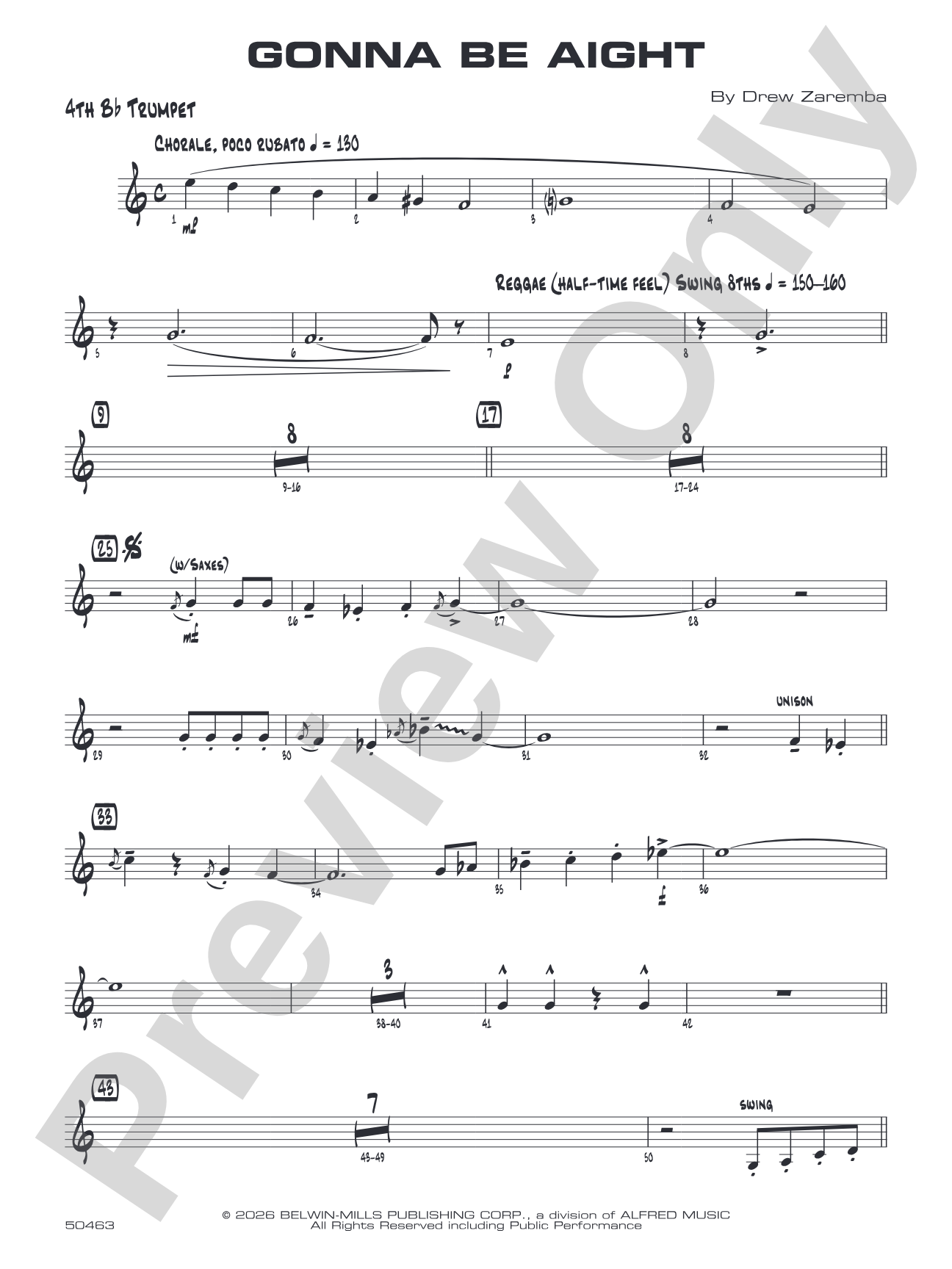 Gonna Be Aight: 4th B-flat Trumpet