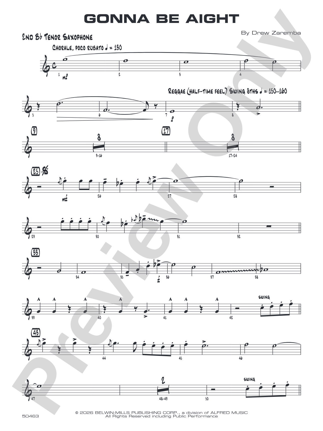 Gonna Be Aight: 2nd B-flat Tenor Saxophone