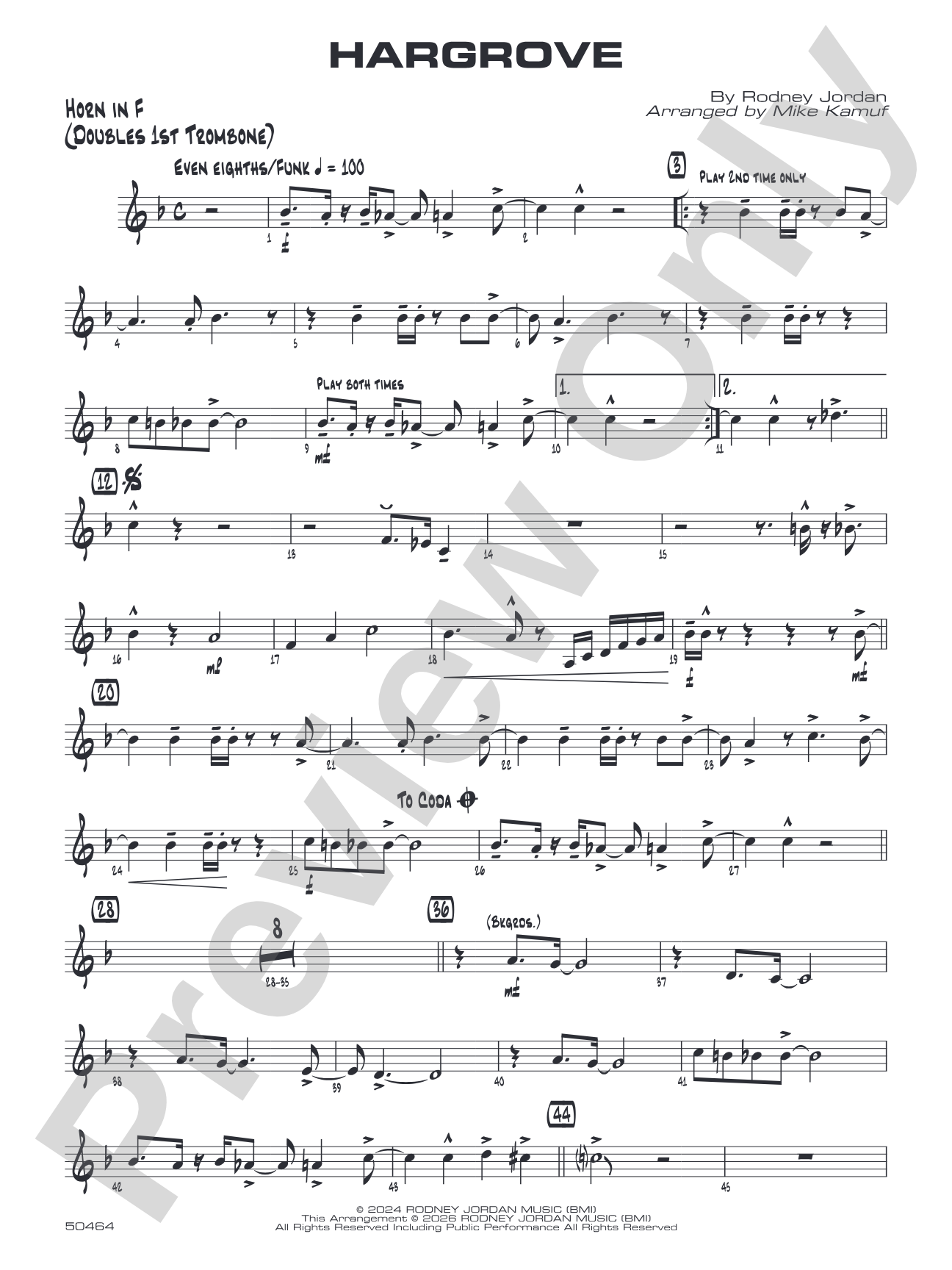 Hargrove: 1st F Horn