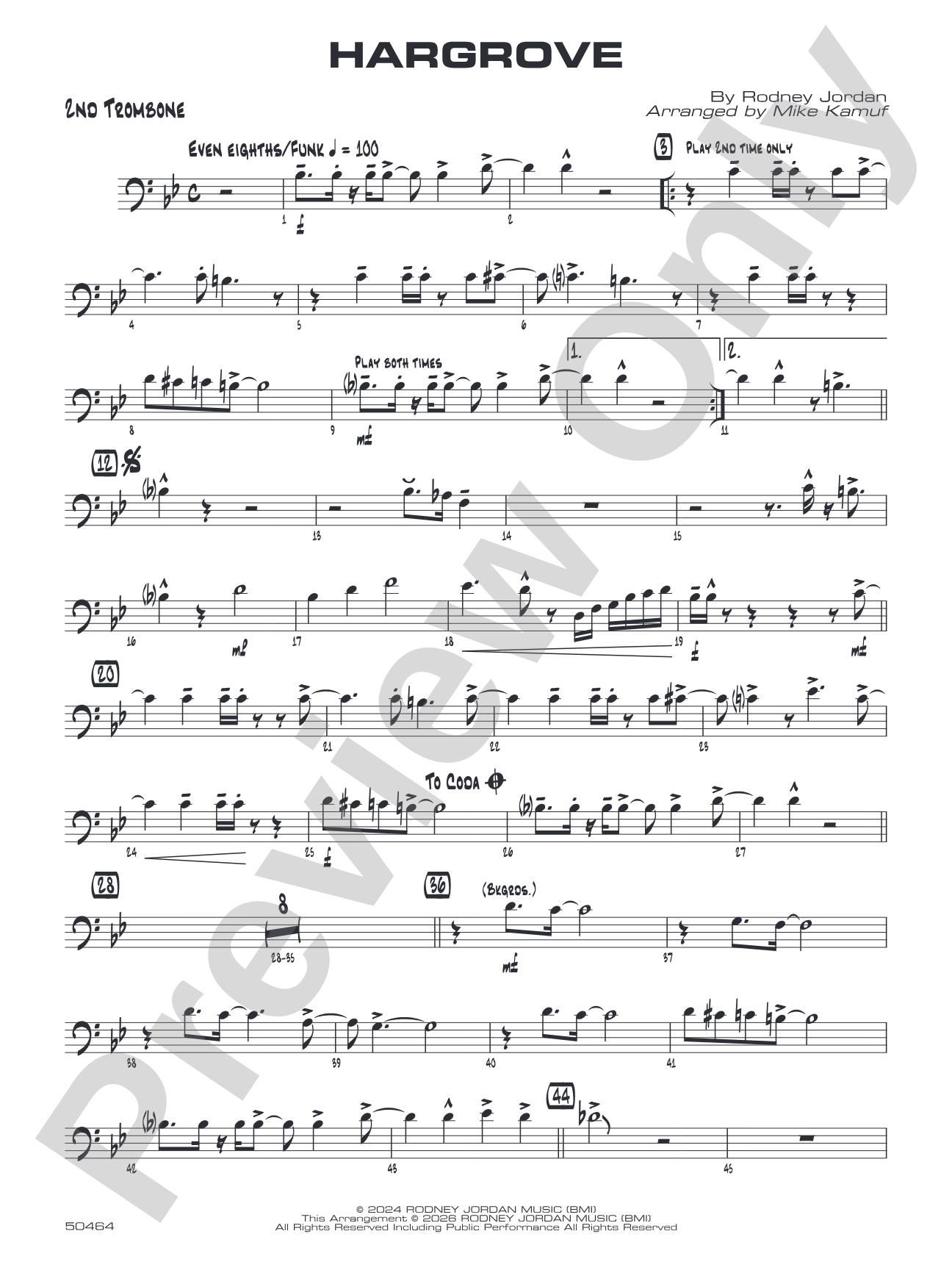Hargrove: 2nd Trombone