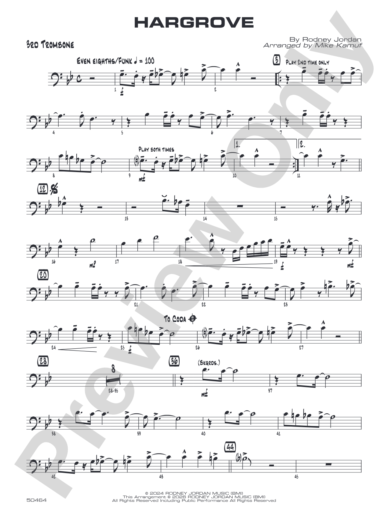 Hargrove: 3rd Trombone