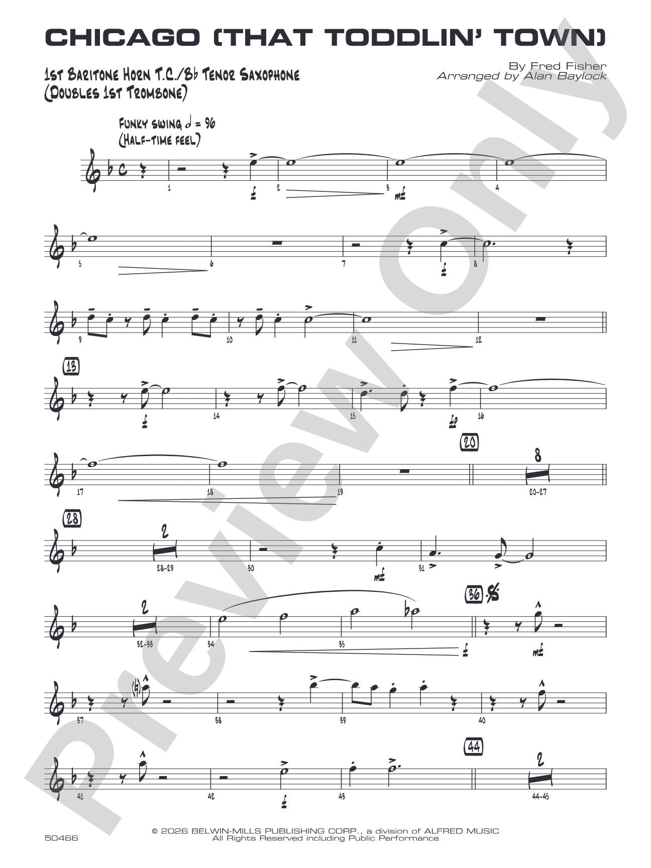 Chicago (That Toddlin' Town): Baritone T.C.