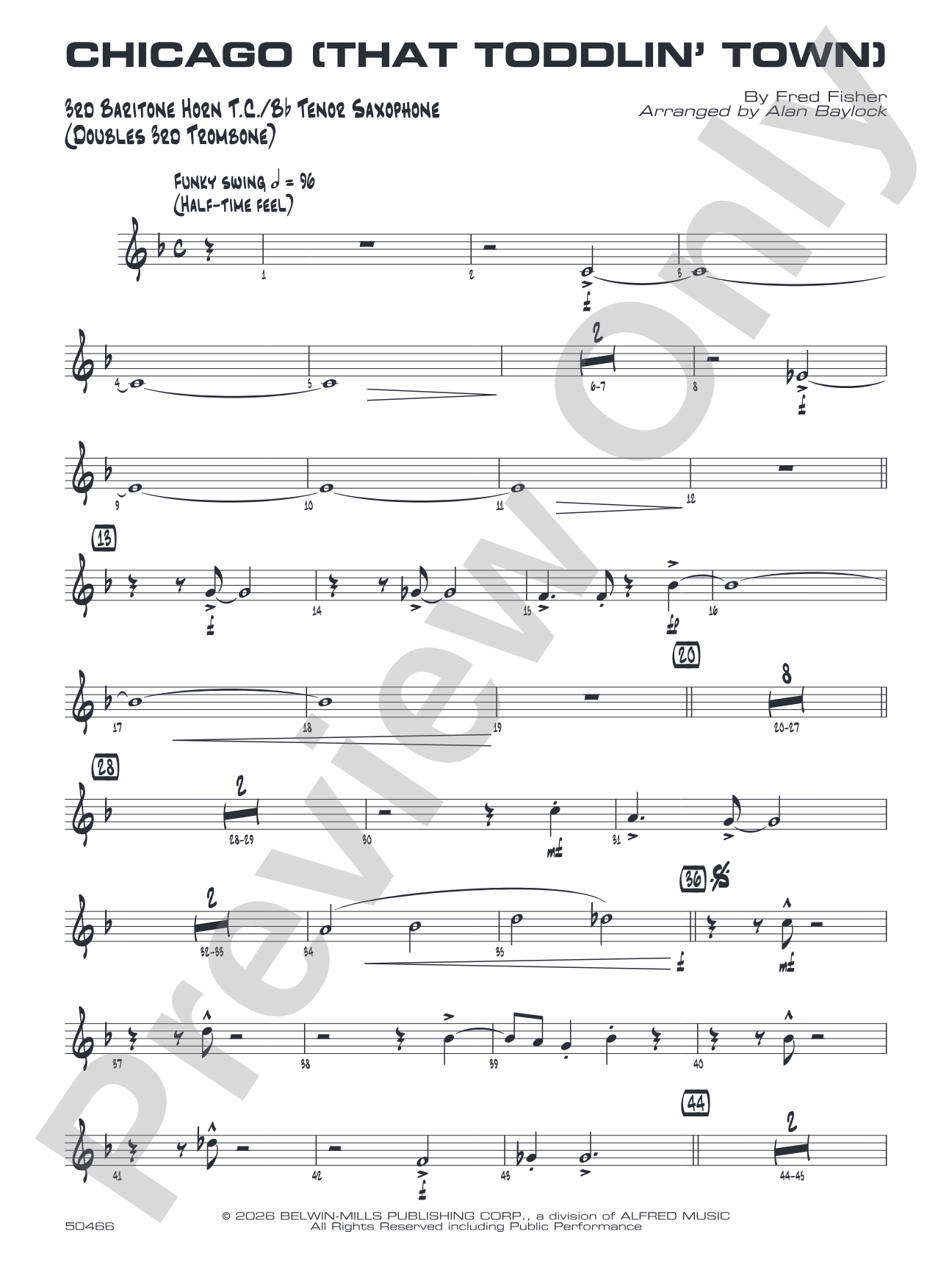 Chicago (That Toddlin' Town): 3rd Baritone T.C.