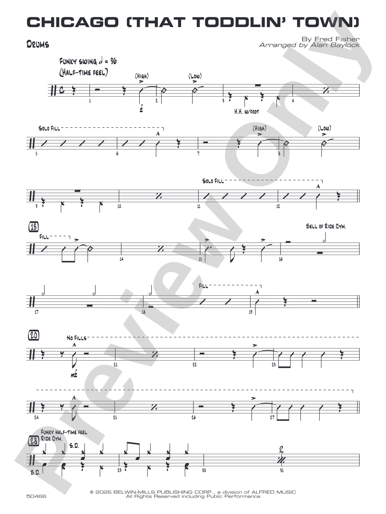 Chicago (That Toddlin' Town): Drums