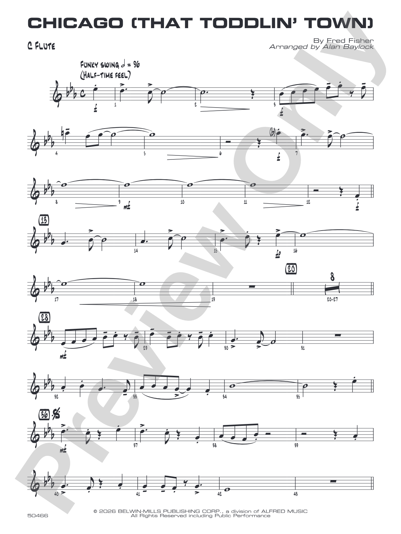 Chicago (That Toddlin' Town): Flute