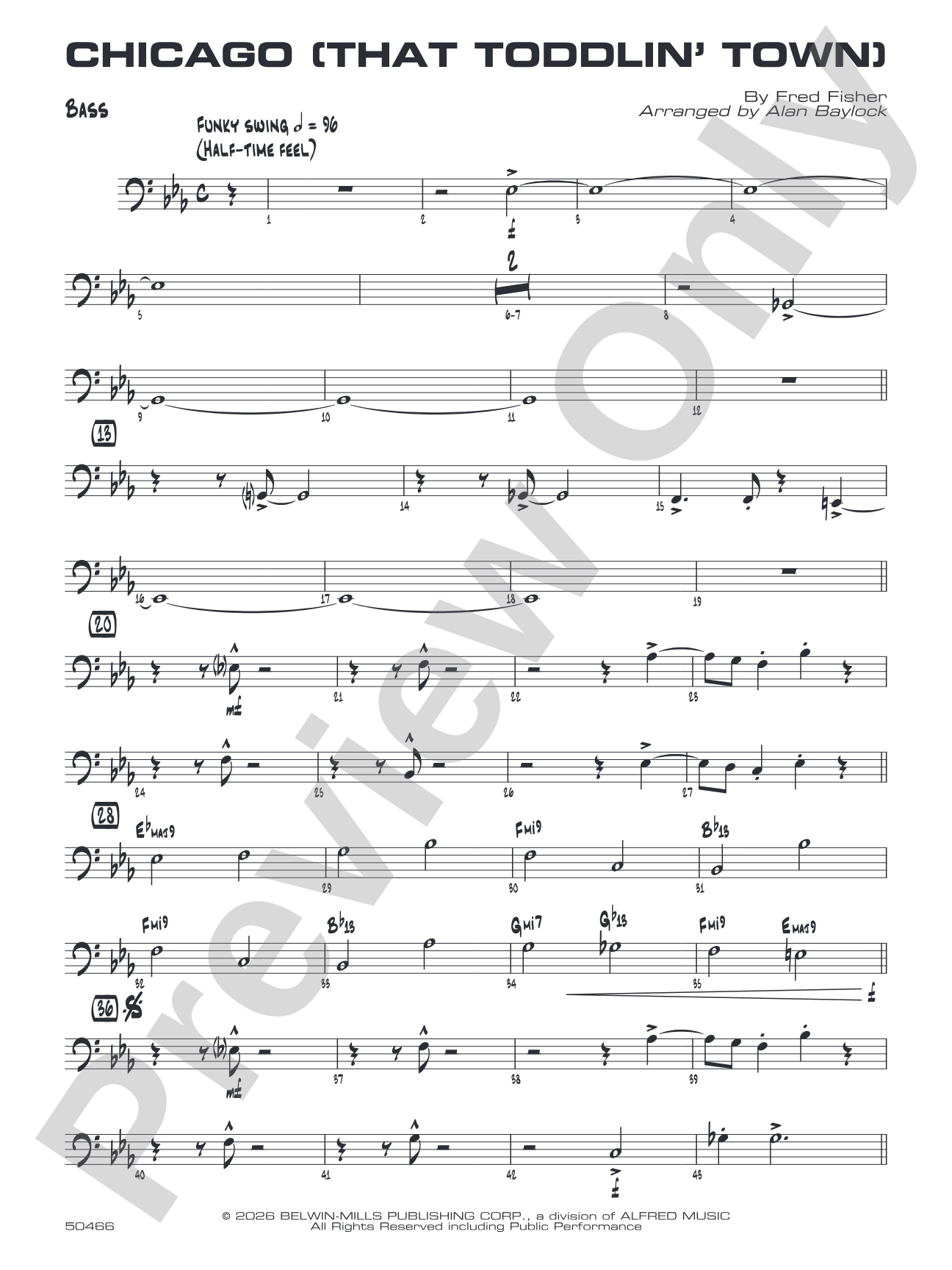 Chicago (That Toddlin' Town): String Bass