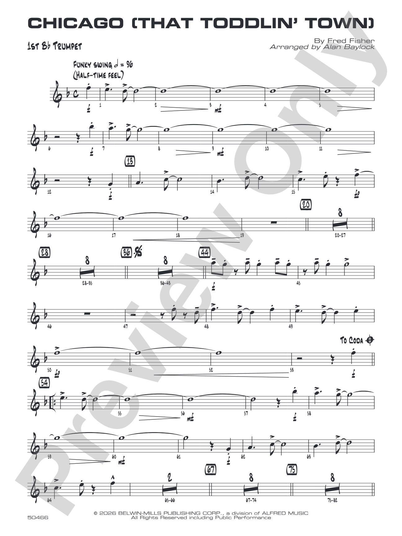 Chicago (That Toddlin' Town): 1st B-flat Trumpet