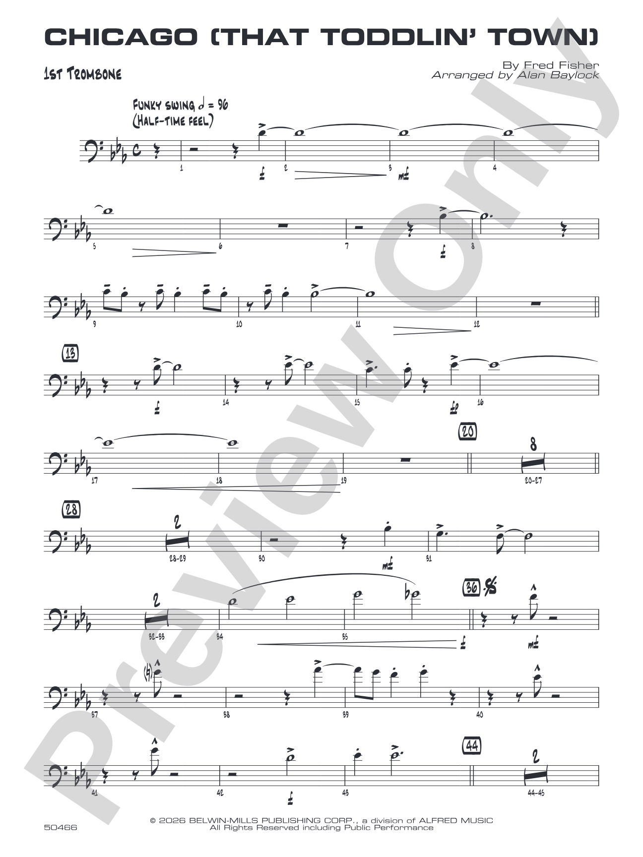 Chicago (That Toddlin' Town): 1st Trombone
