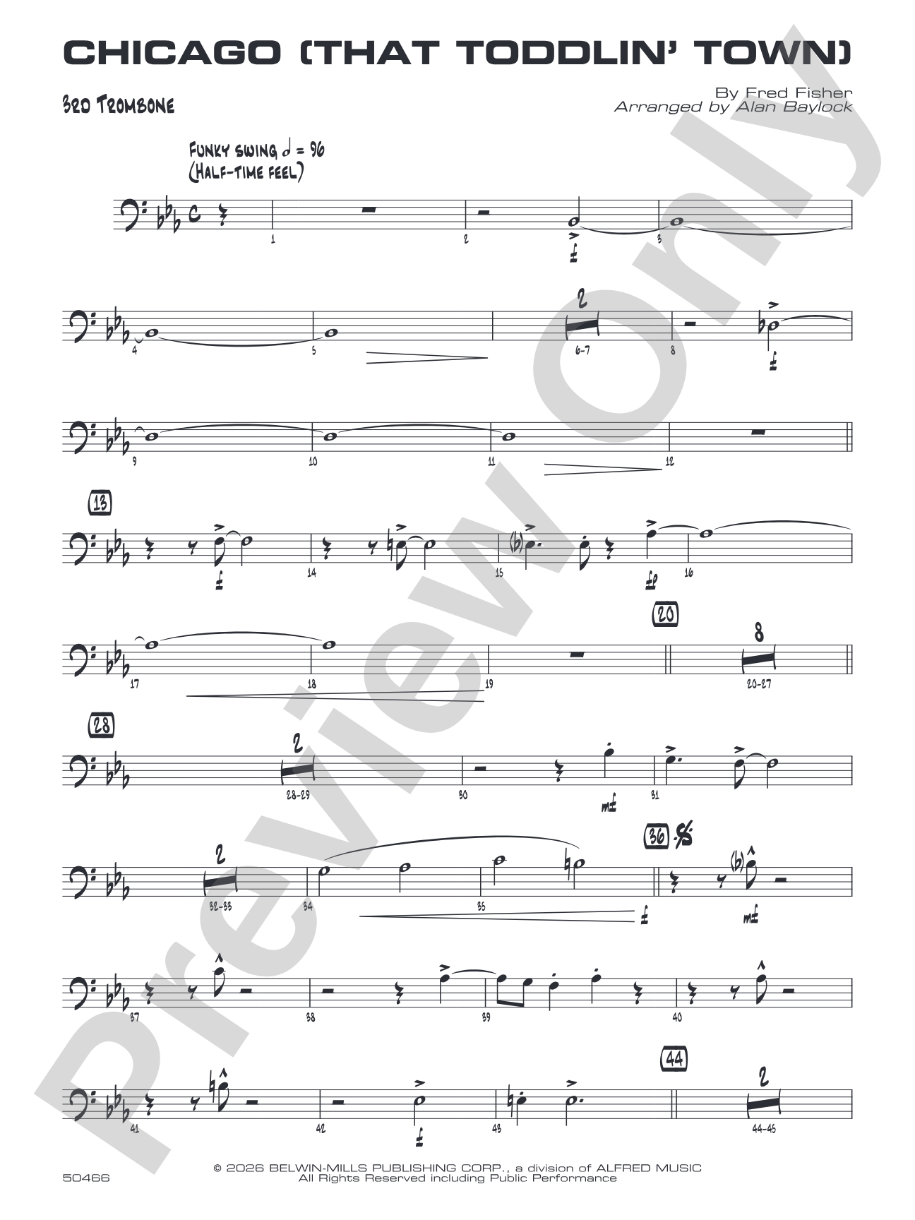 Chicago (That Toddlin' Town): 3rd Trombone