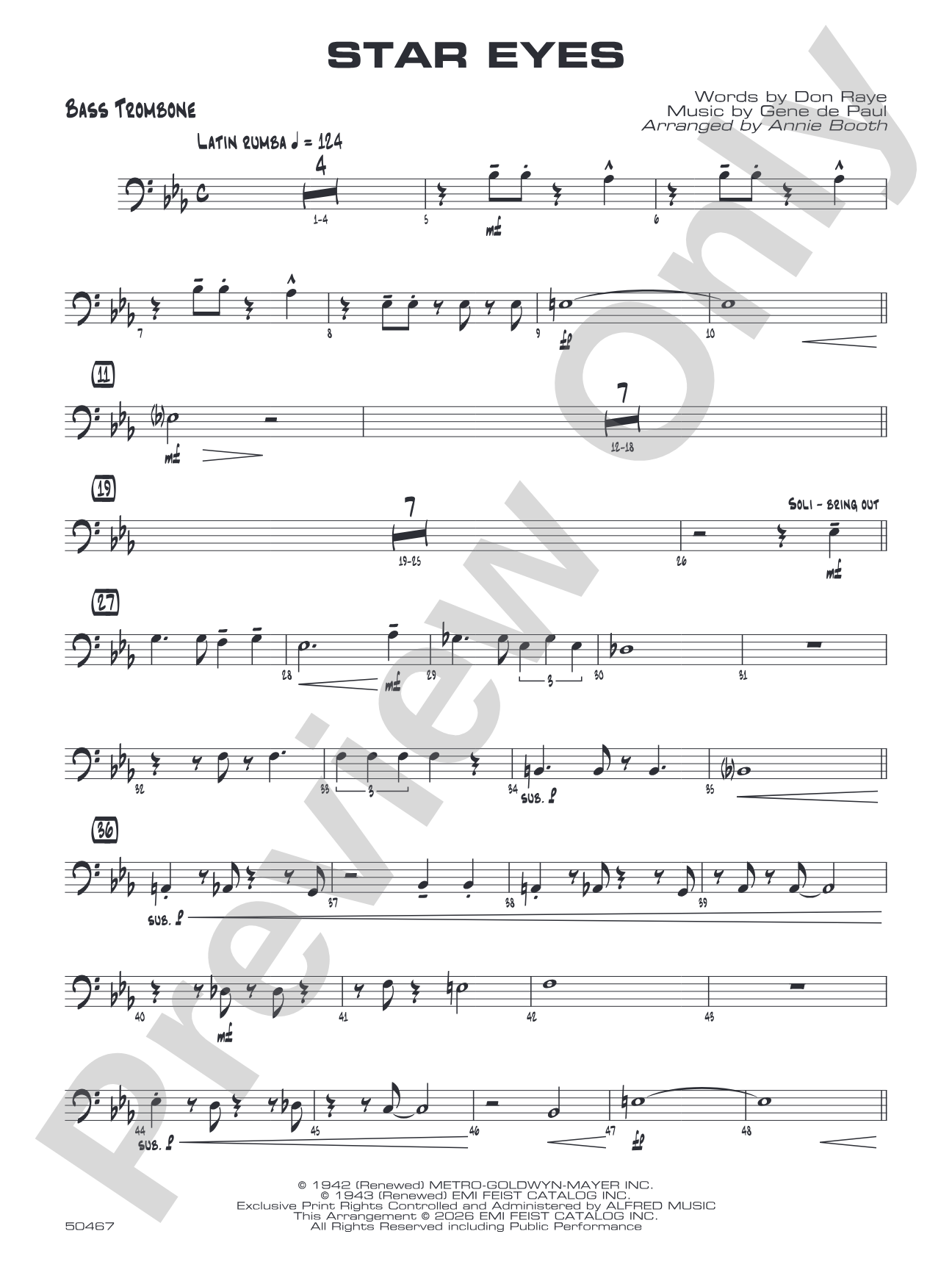 Star Eyes: Bass Trombone