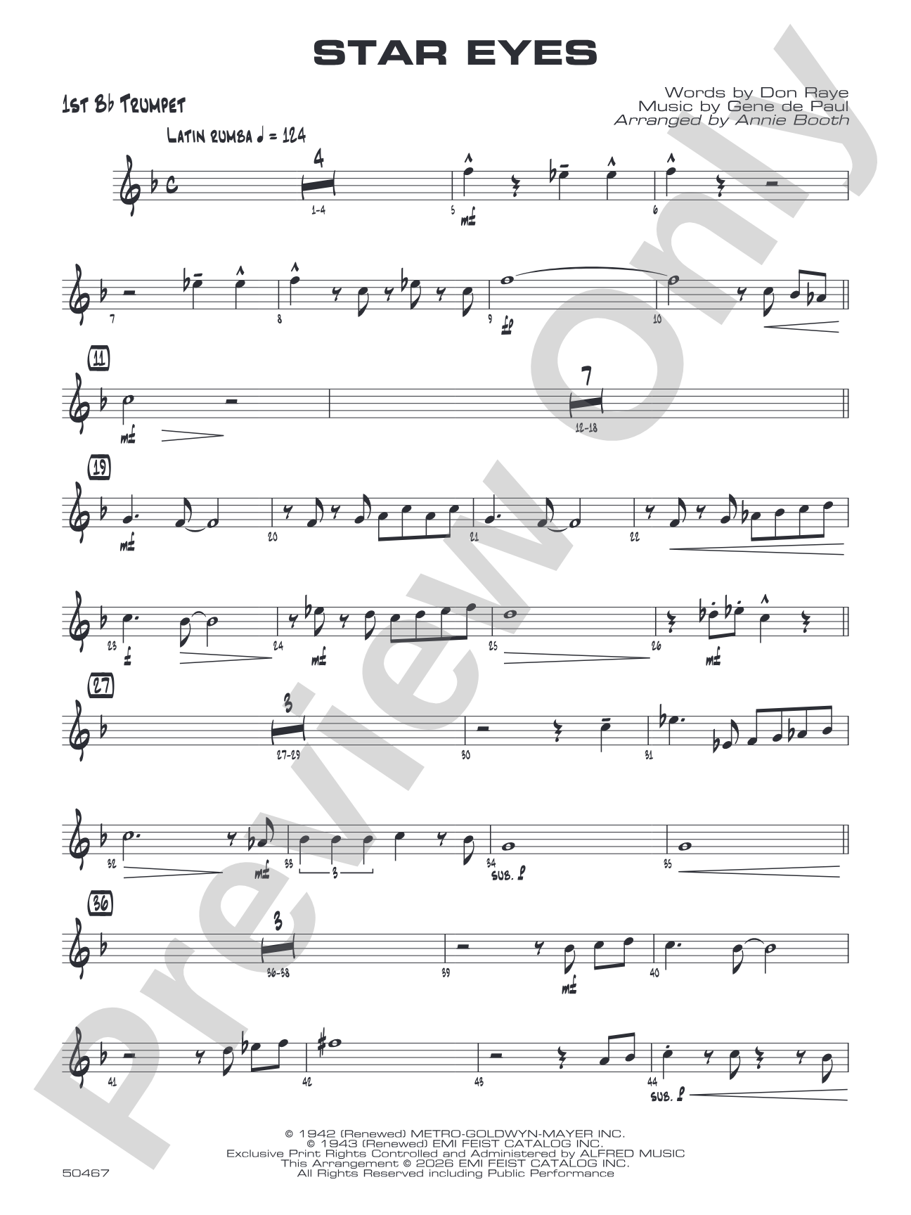 Star Eyes: 1st B-flat Trumpet