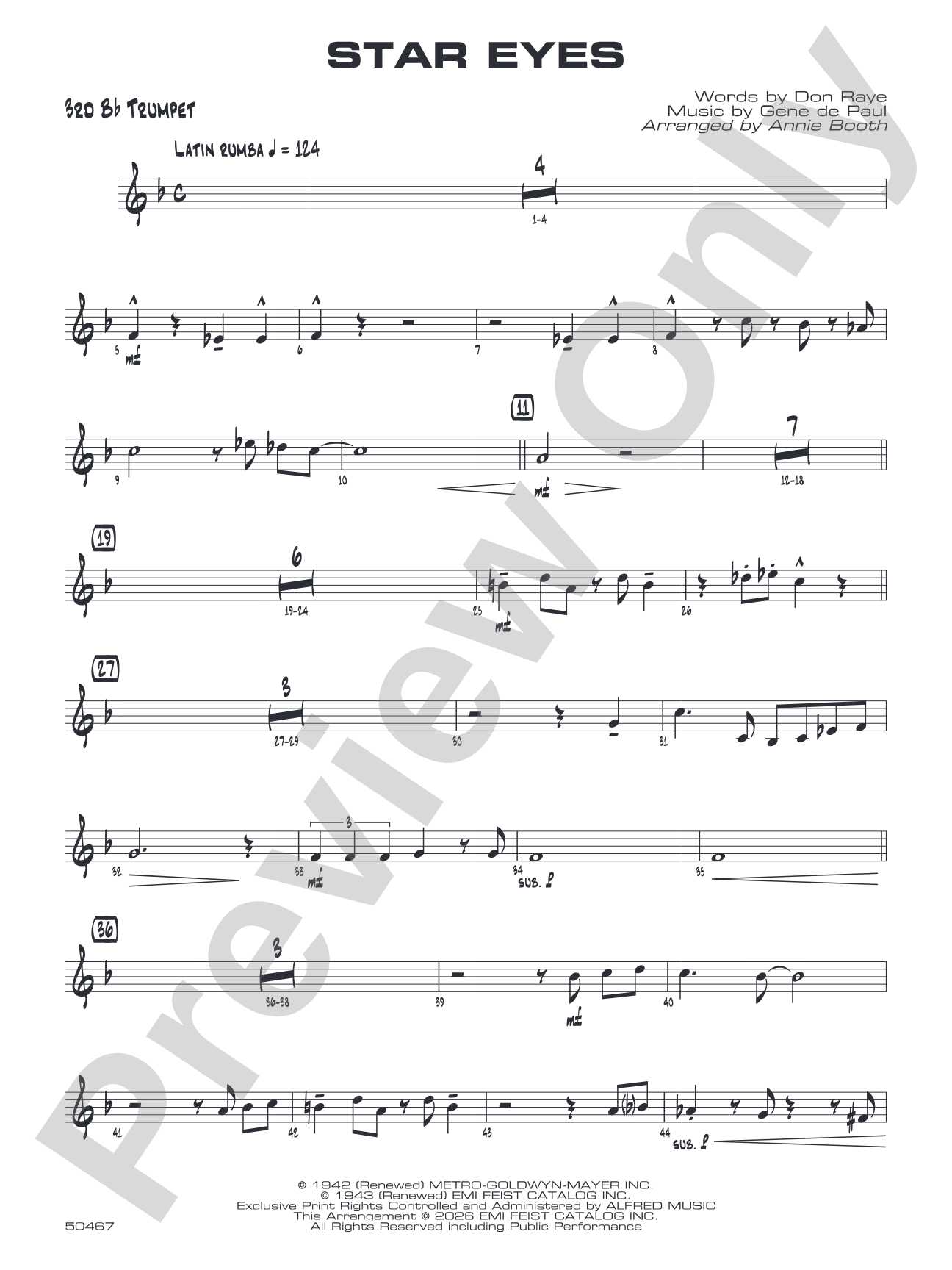 Star Eyes: 3rd B-flat Trumpet