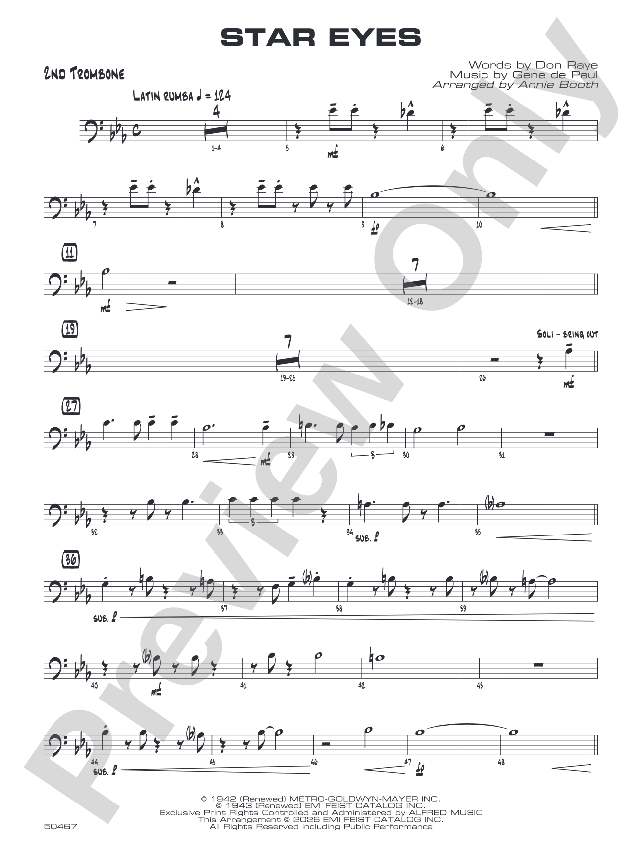 Star Eyes: 2nd Trombone