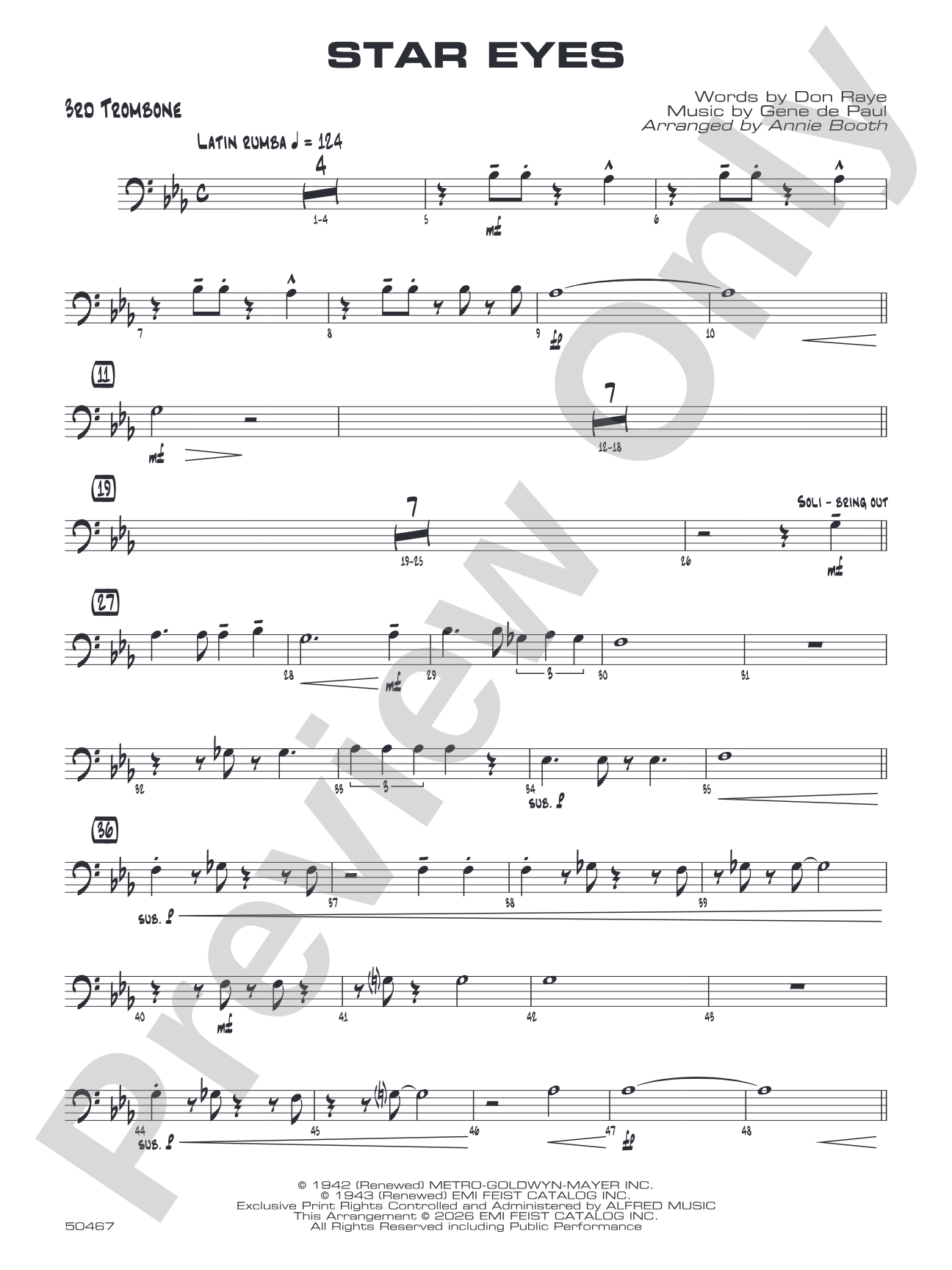 Star Eyes: 3rd Trombone