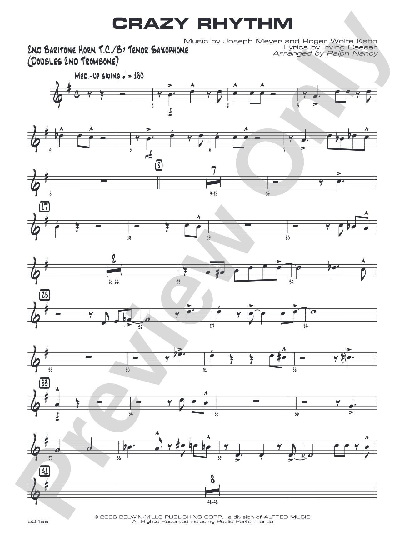 Crazy Rhythm: 2nd Baritone T.C.