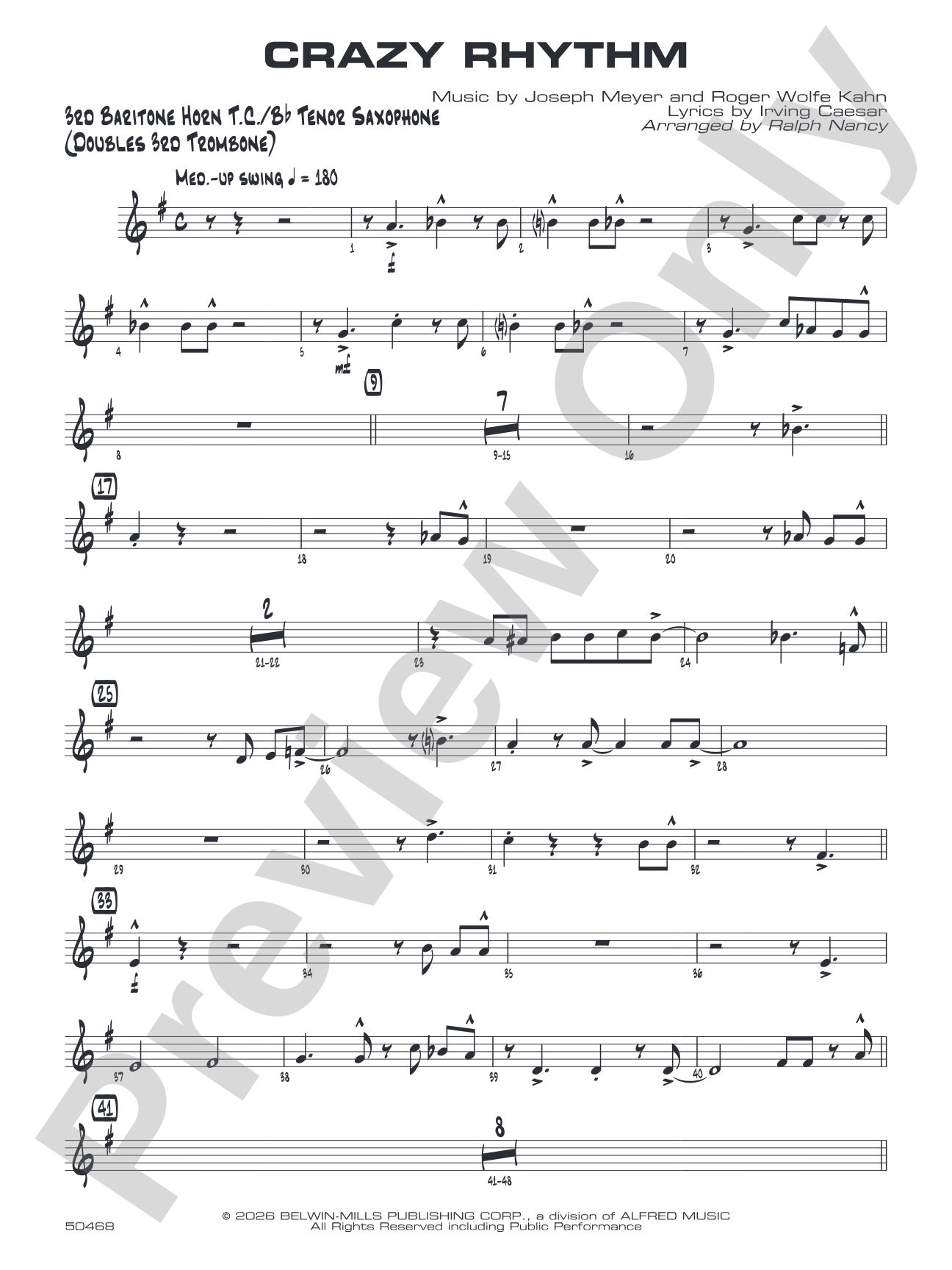 Crazy Rhythm: 3rd Baritone T.C.