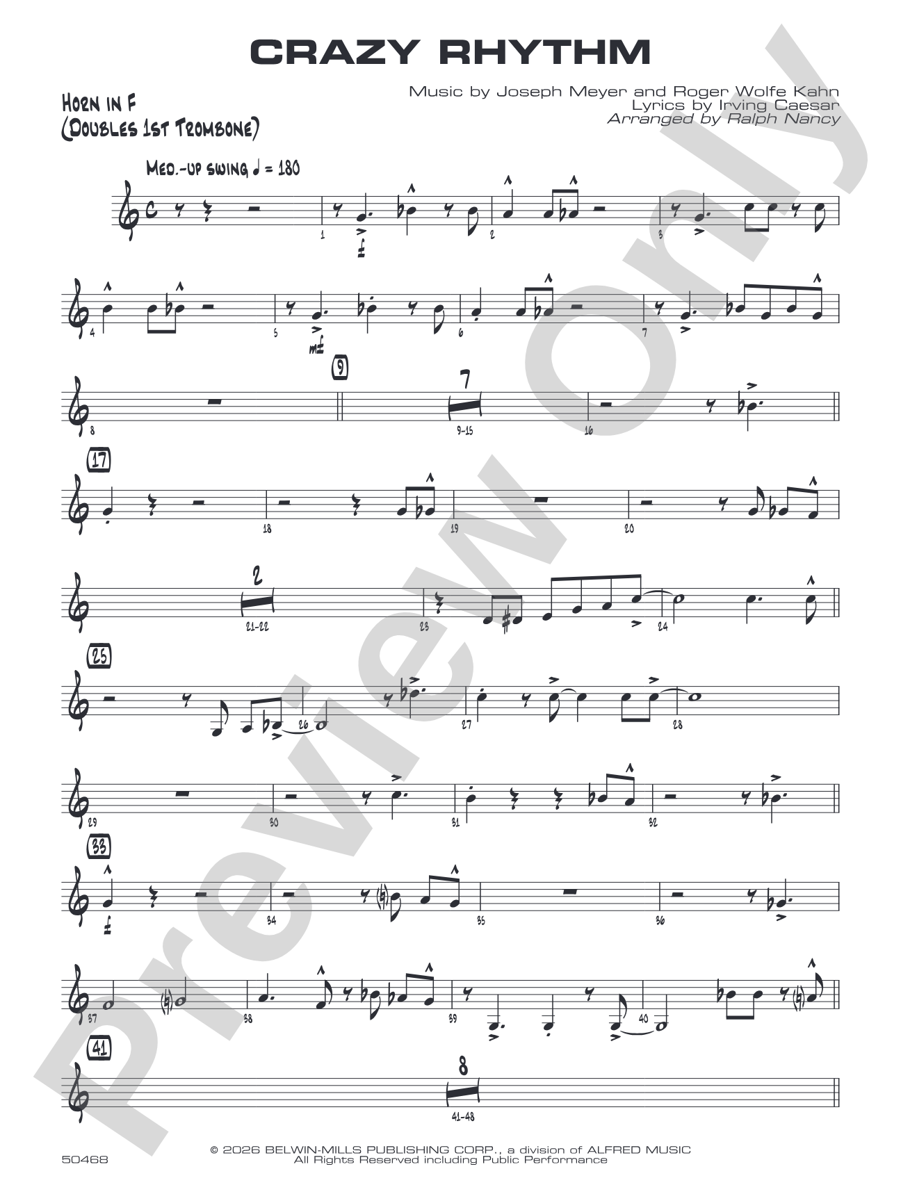 Crazy Rhythm: 1st F Horn