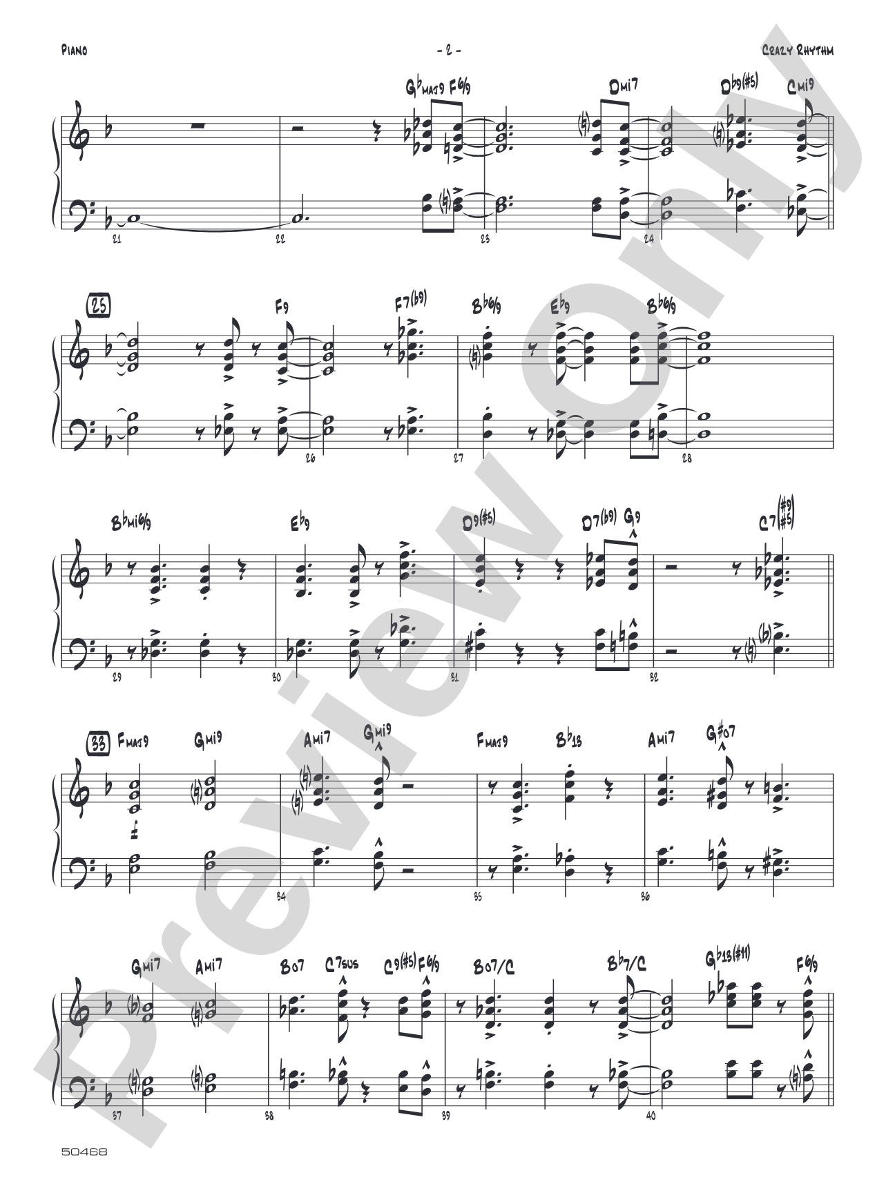 Crazy Rhythm: Piano Accompaniment