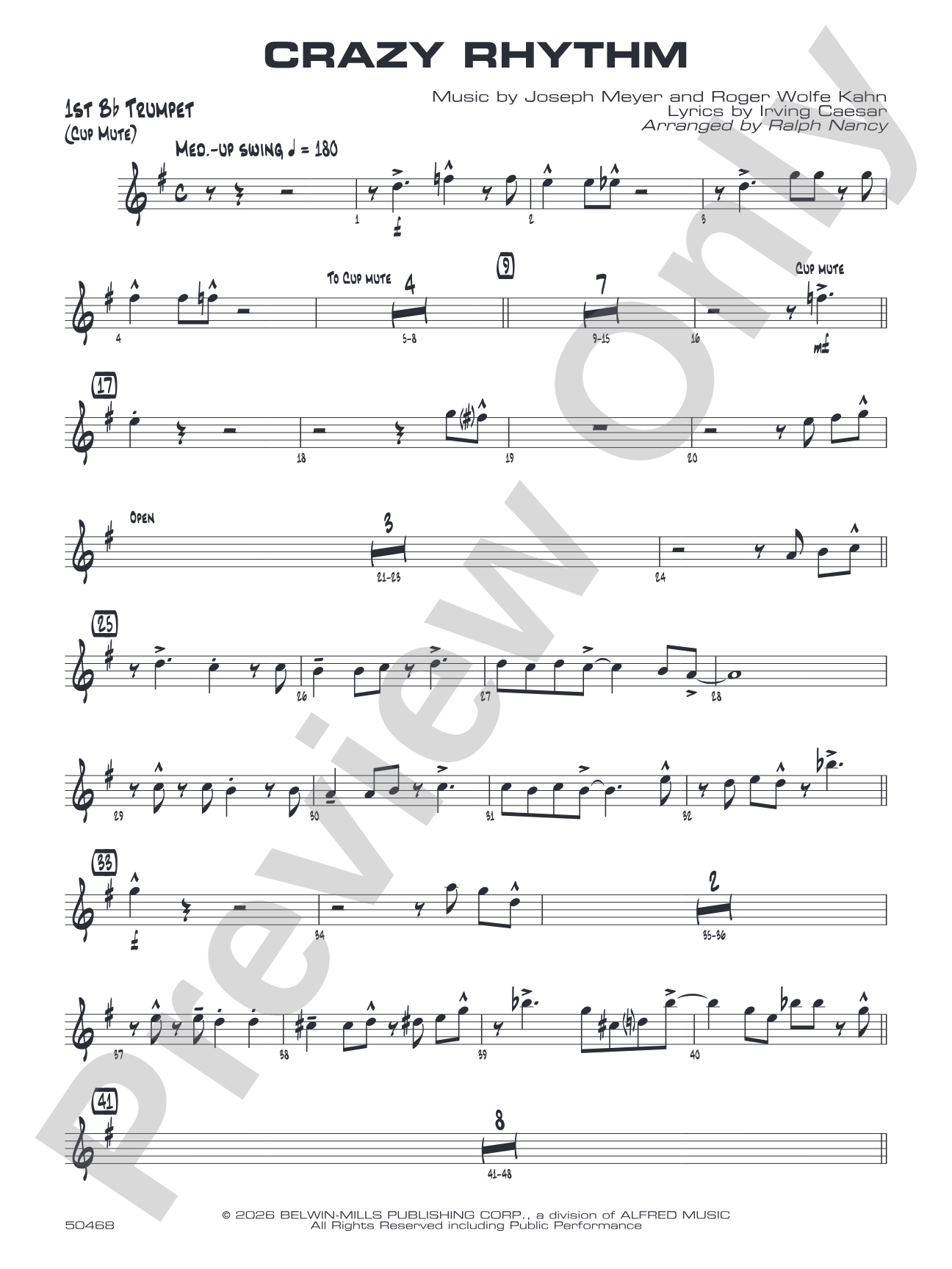 Crazy Rhythm: 1st B-flat Trumpet