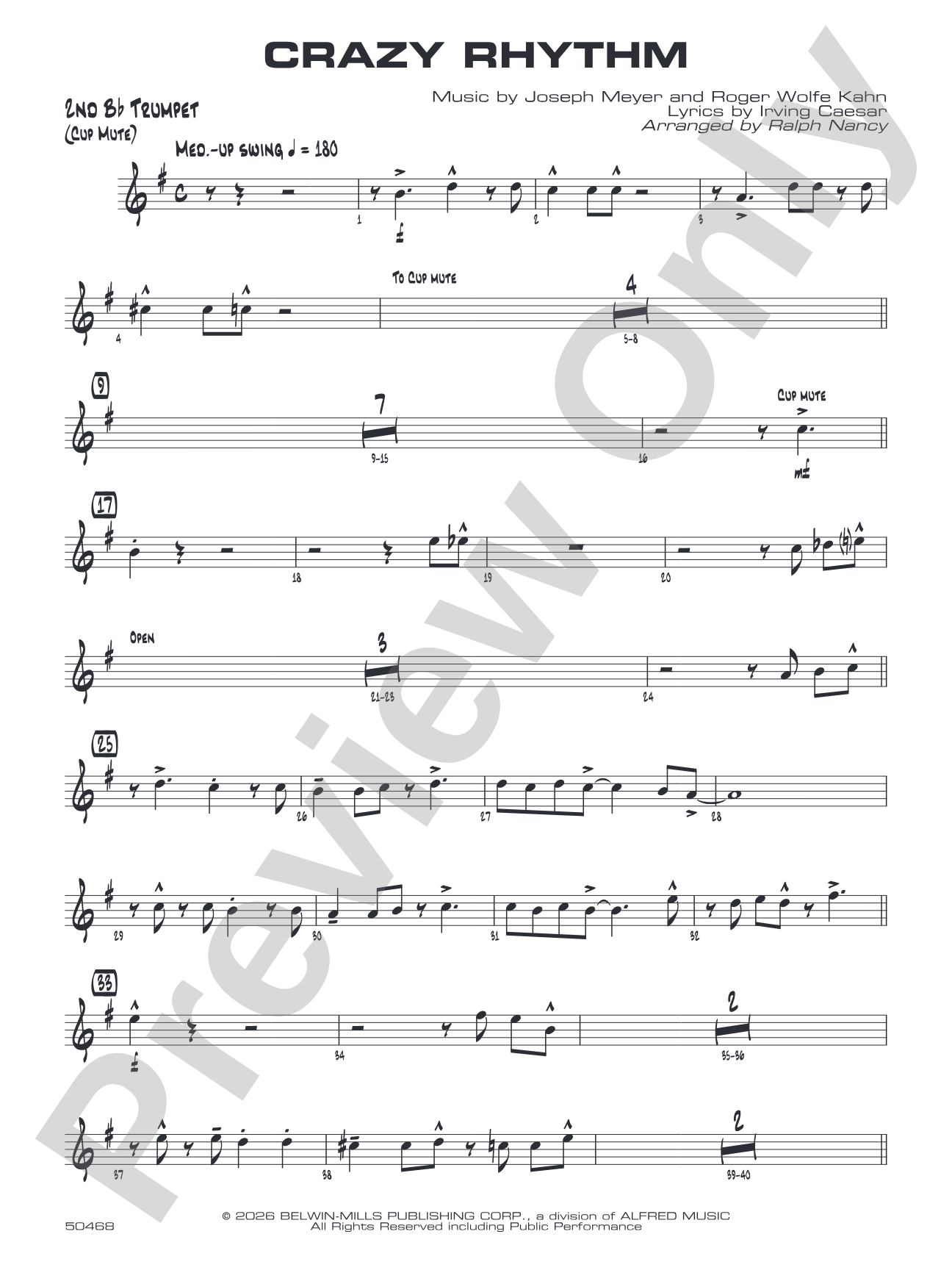 Crazy Rhythm: 2nd B-flat Trumpet