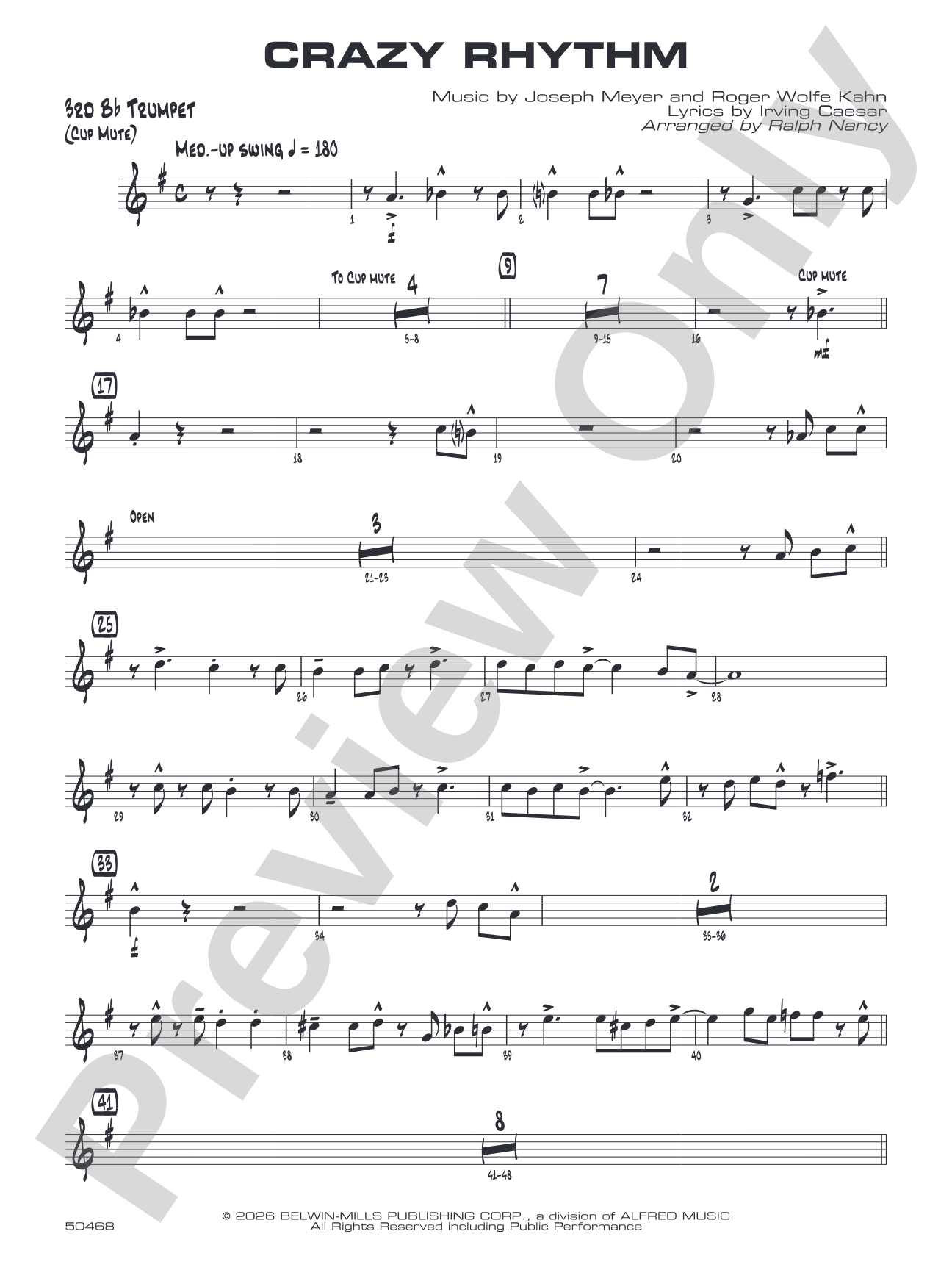 Crazy Rhythm: 3rd B-flat Trumpet